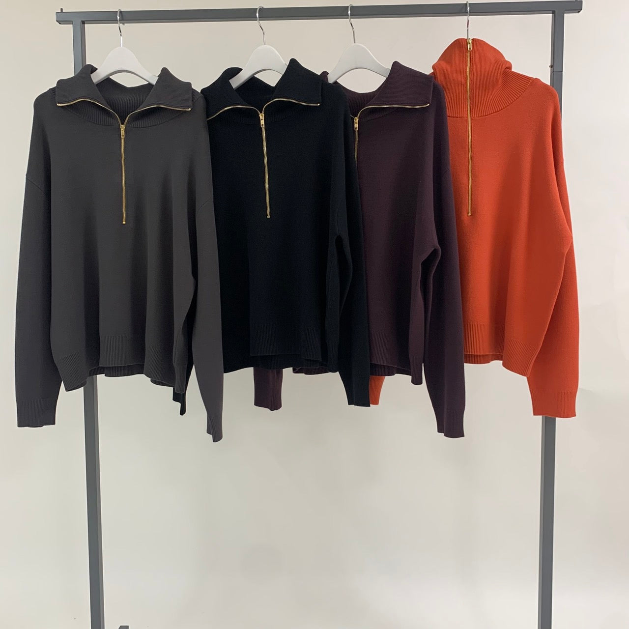 【SUGAR ROSE】Wジャガードハーフジッププルオーバー/256707