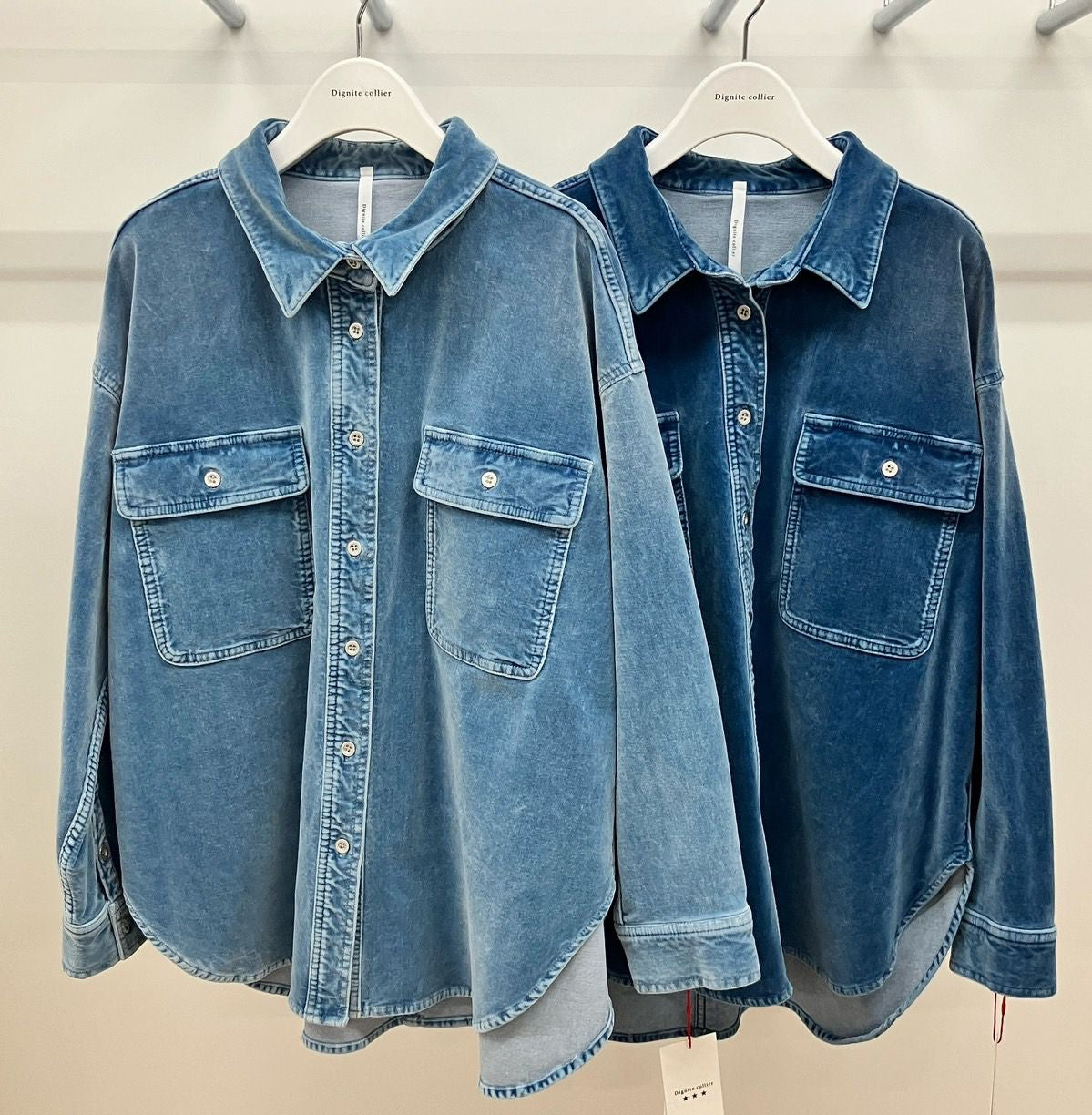 【Dignite Collier】別珍デニムシャツ/80256360