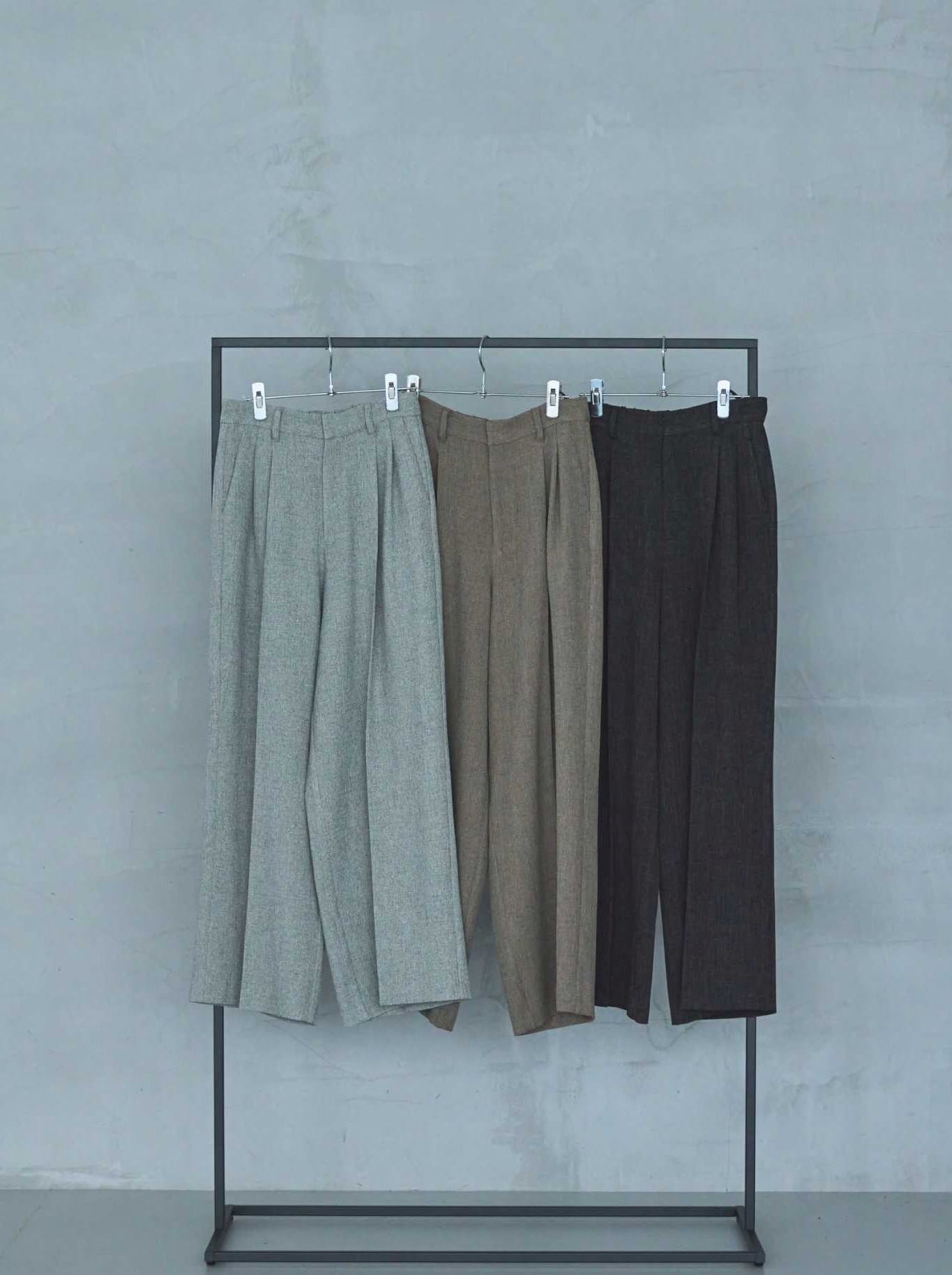 【ante aciem】エステルストレッチマニッシュタックパンツ/21256759