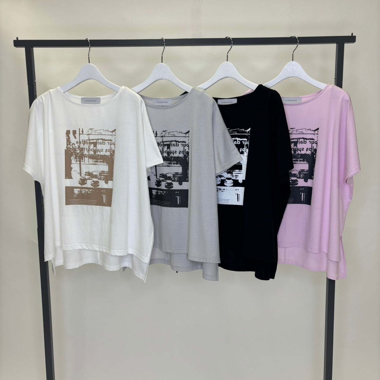 【SUGAR ROSE】モノトーンフォトトップス/269130