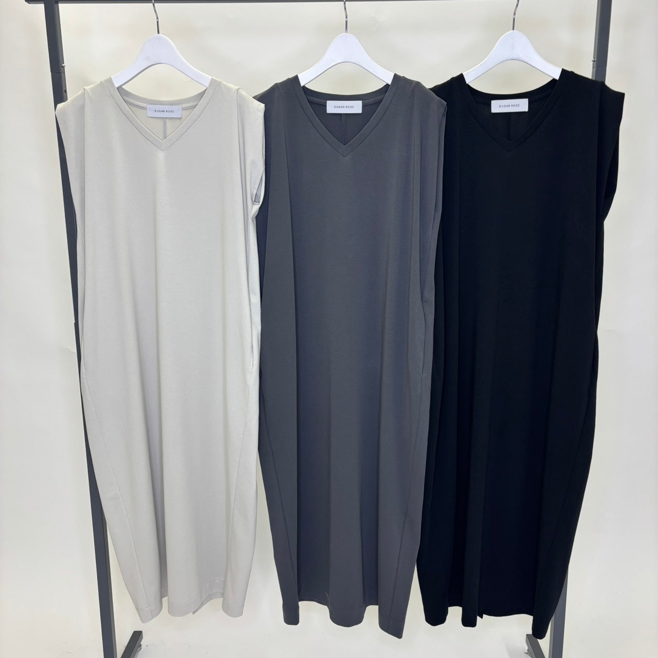 【SUGAR ROSE】タックスリーブVネックワンピース/269135