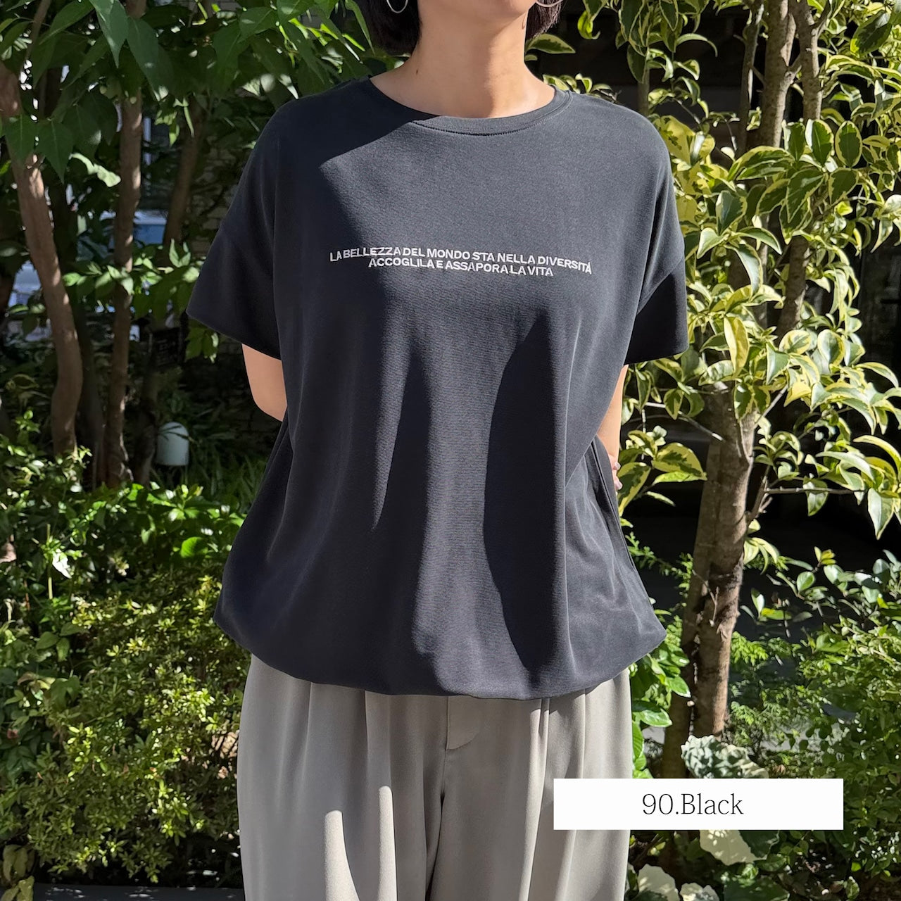 【Anna Kerry】モダールエンブロイダリーロゴTシャツ/56262915