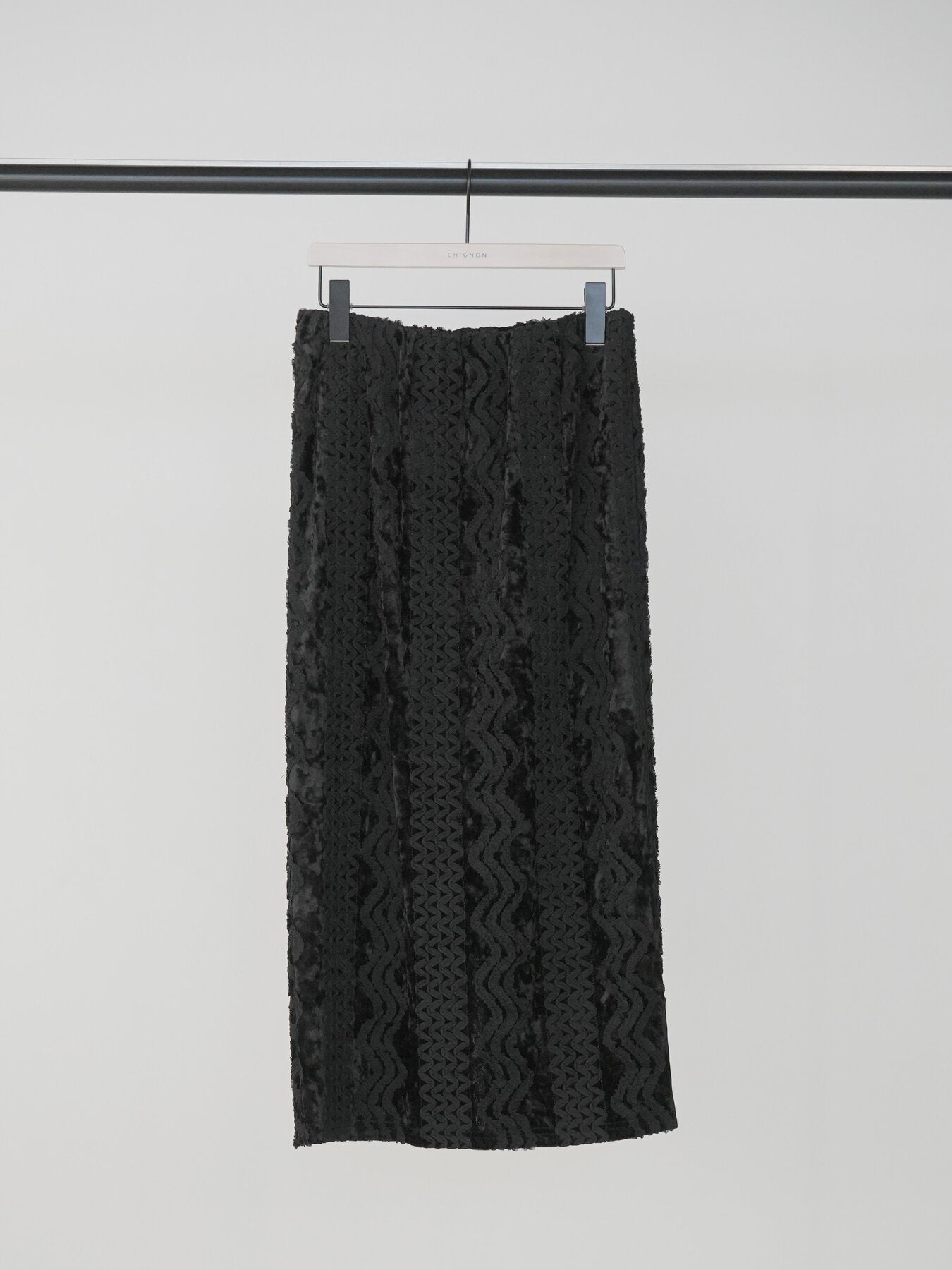 【CHIGNON】ベロア刺繍ペンシルスカート/2864-145GL
