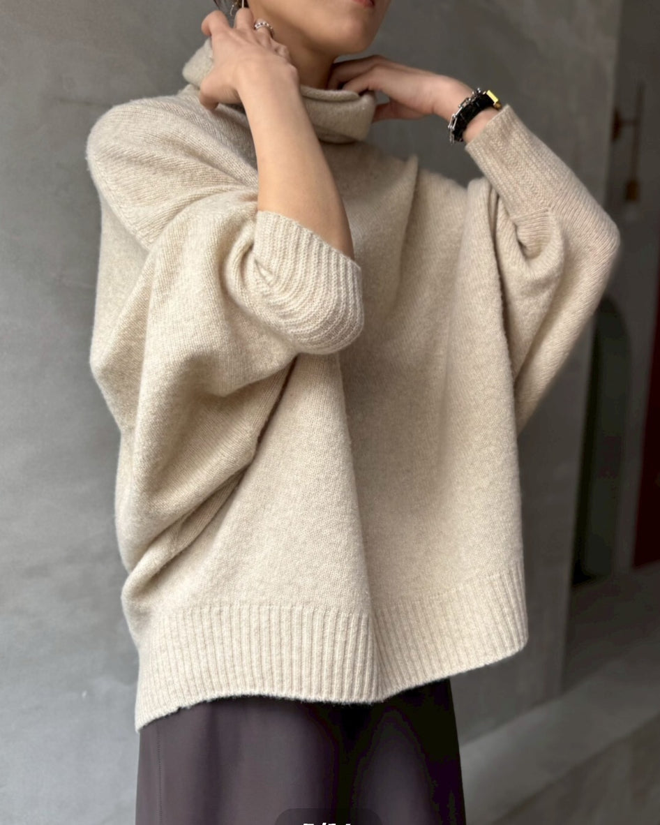 【cafune】カシミヤブレンドポンチョニット/545906