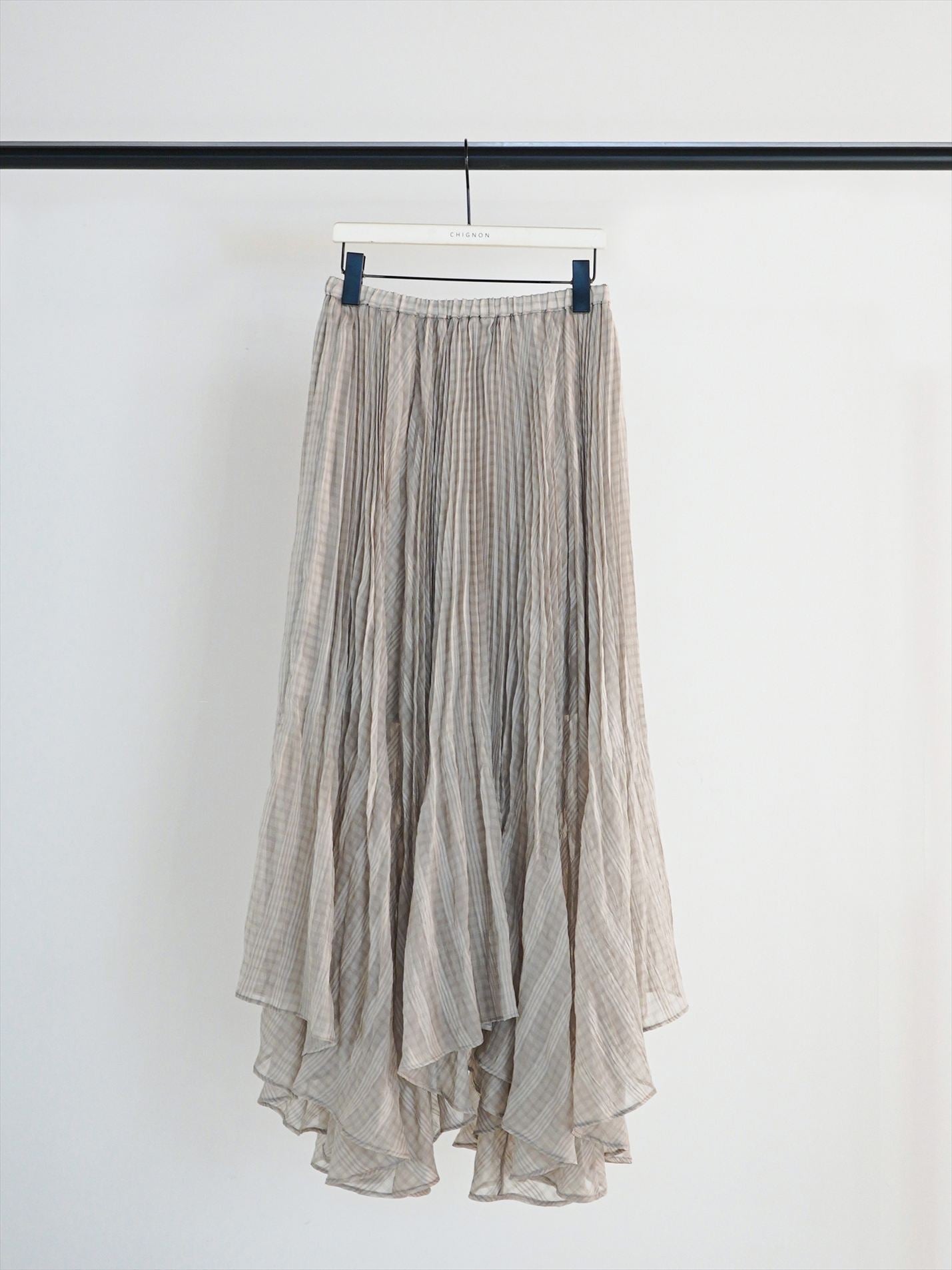 【CHIGNON】シアーチェックプリーツスカート/2961-029MK