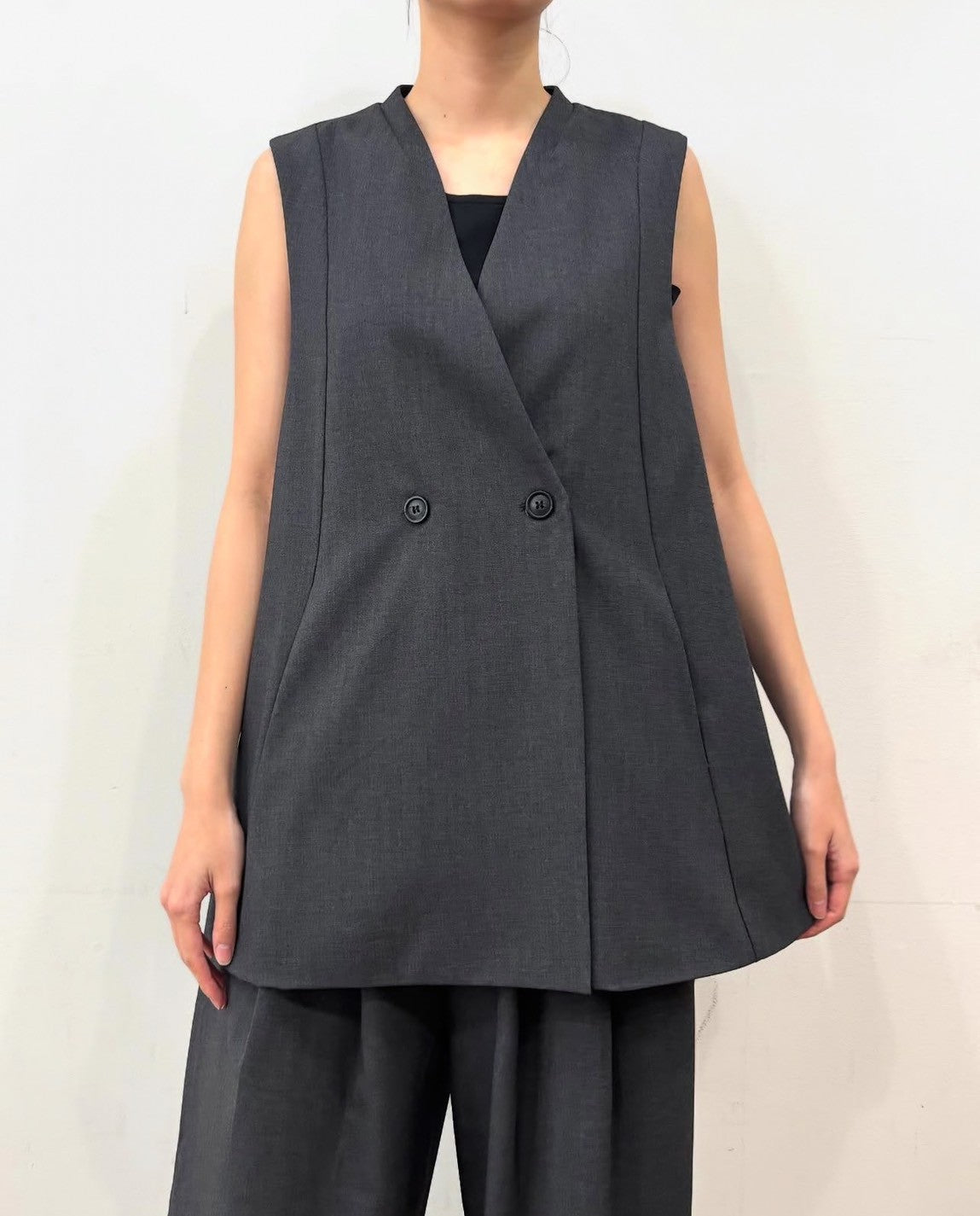 【siro de labonte】ノーカラーベスト/R543302