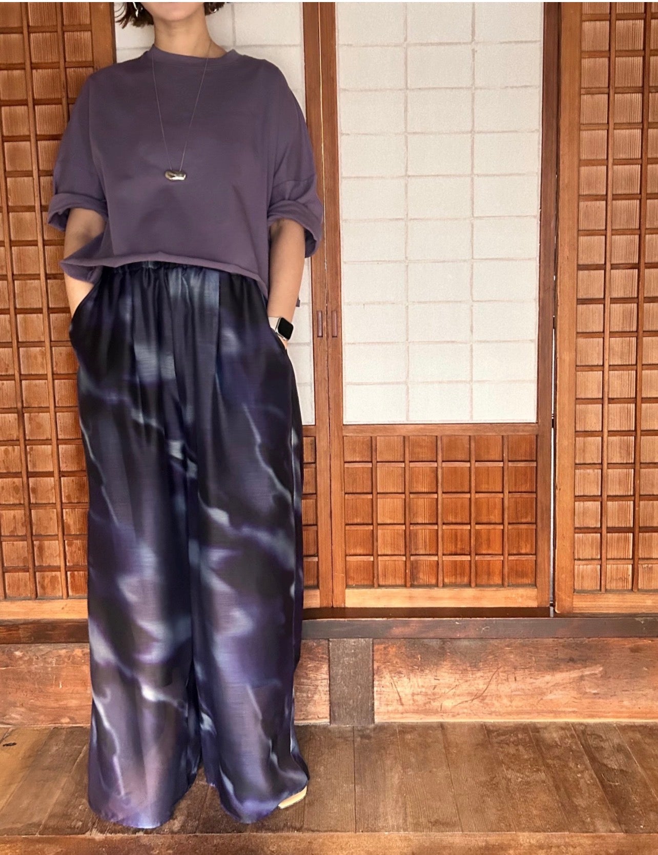 【PRIORITY】クロップドワイドTシャツ/P62046HW