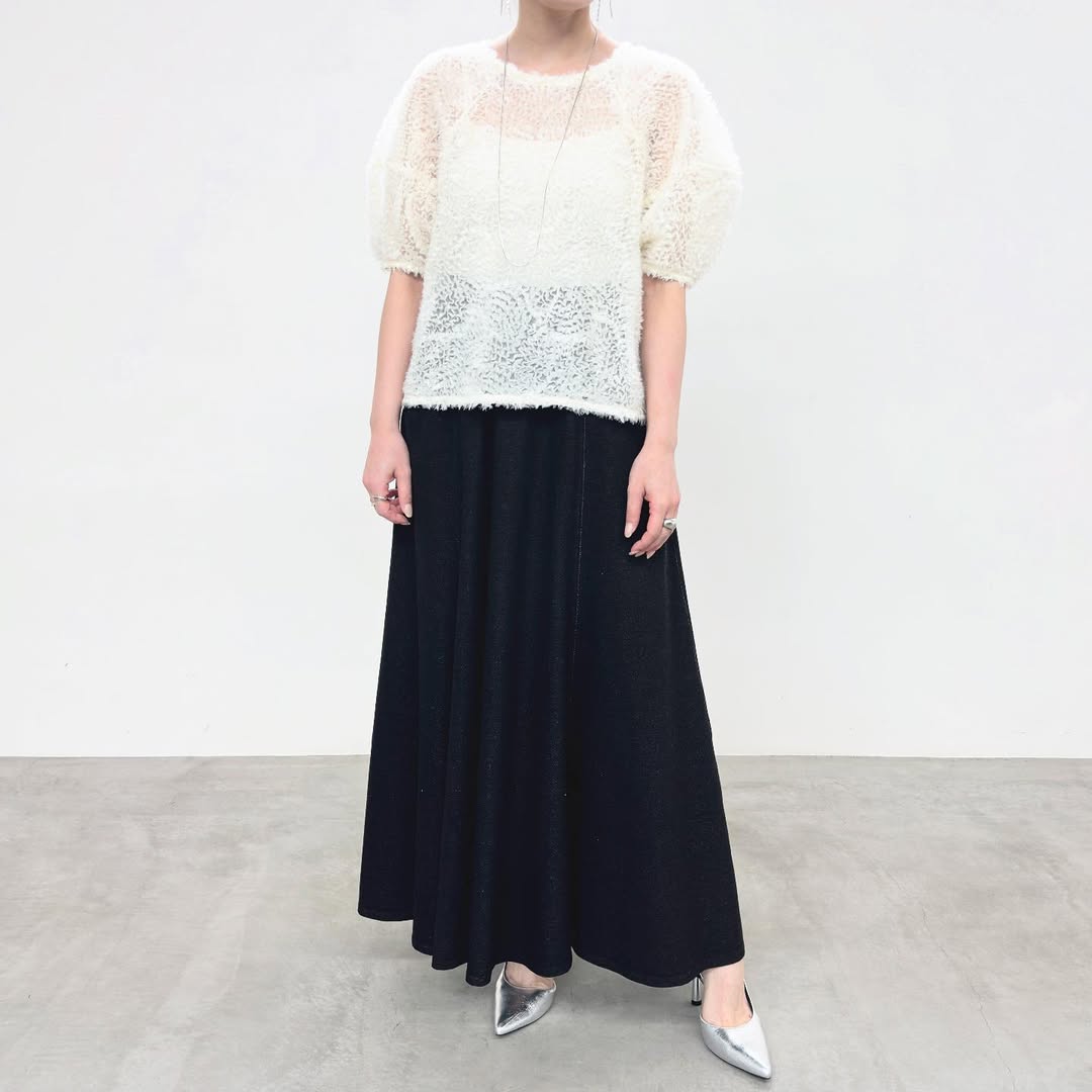 【NUS】スウェットデニムフレアスカート/552-36510