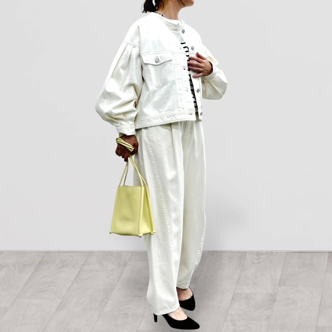 【QTUME】8onzデニムボリュームスリーブジャケット/612-24000