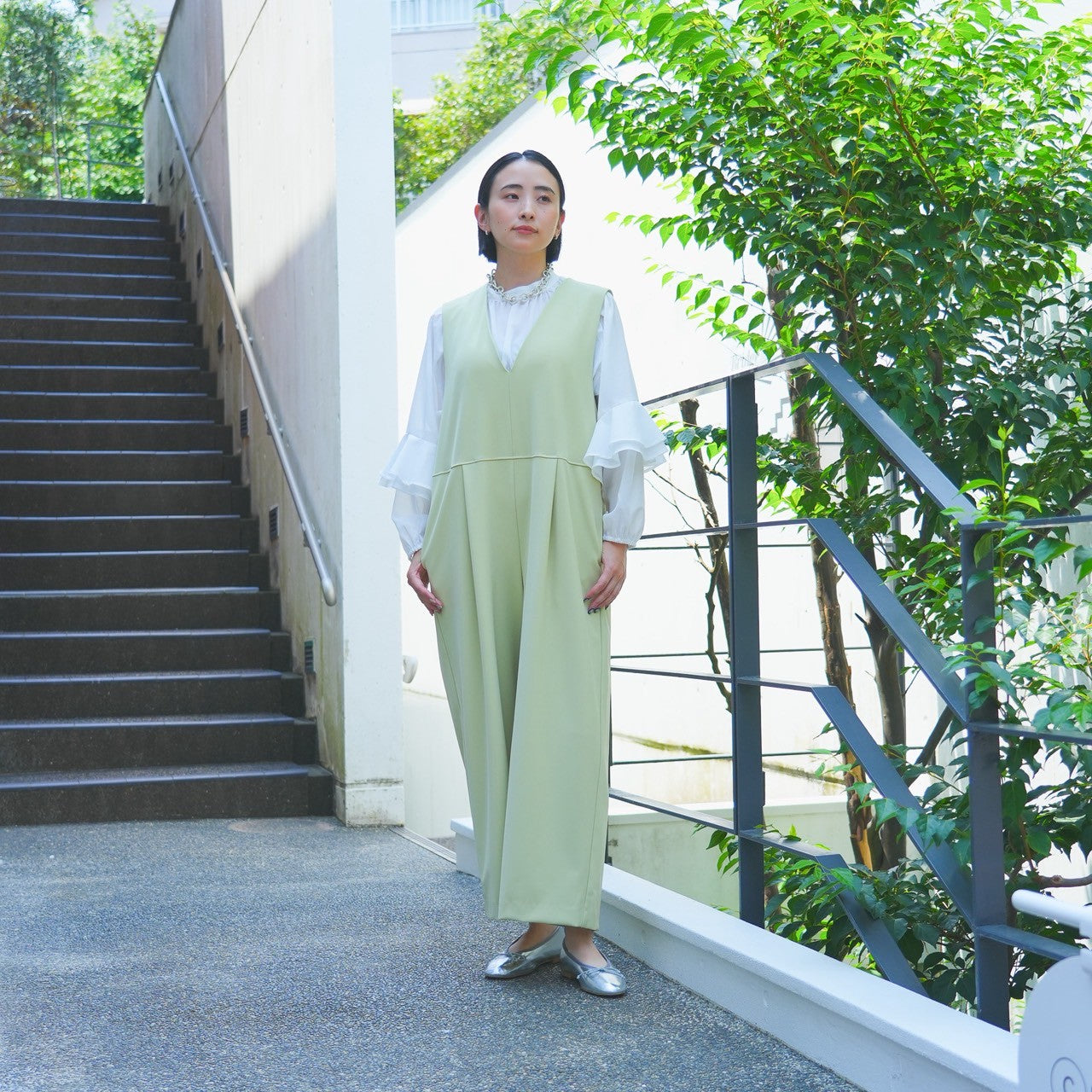 【RILATO】ダブルクロスサロペットパンツ/RS26107