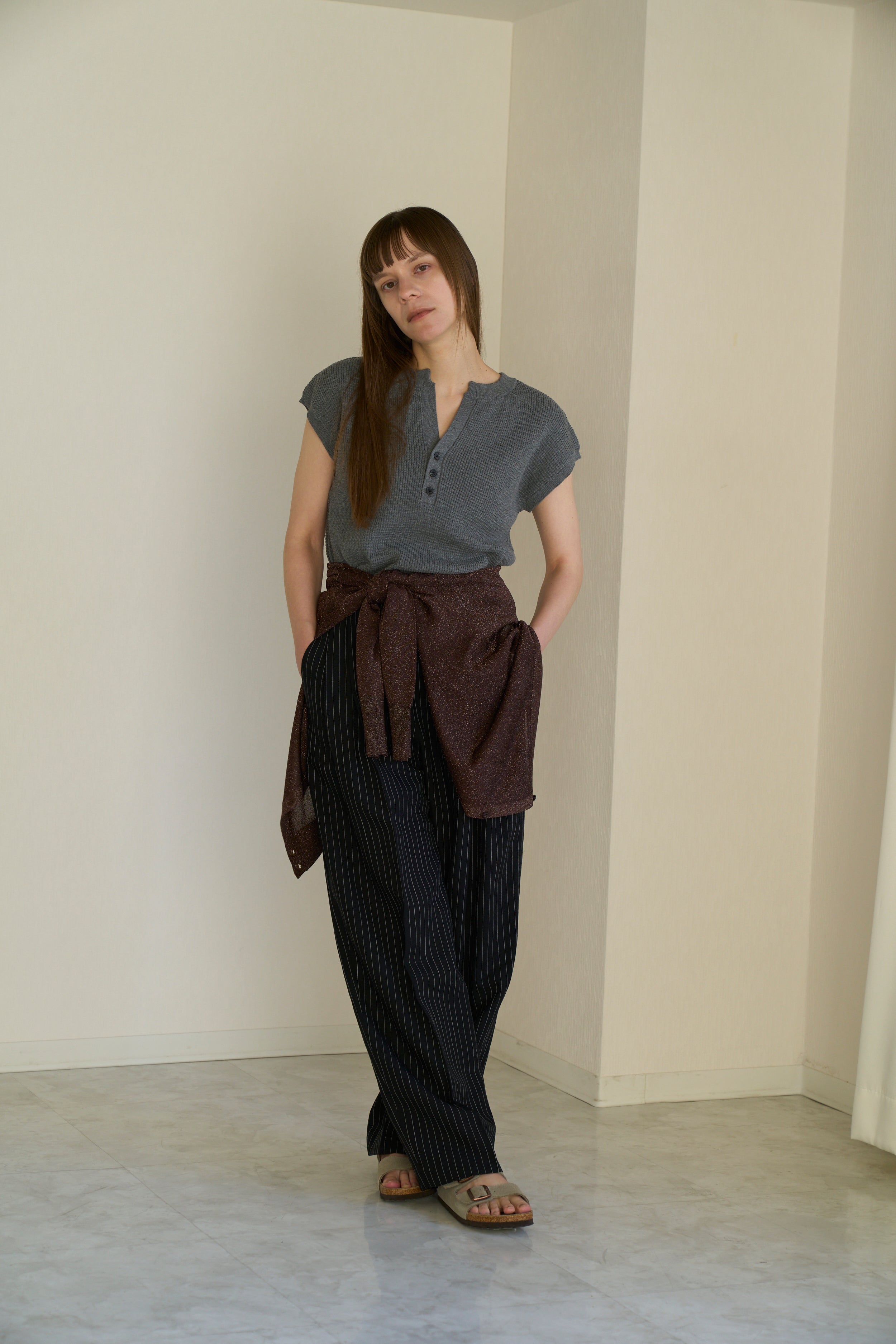 【Ordinary】ワッフルヘンリー2wayN/Sニット/BO26-528N