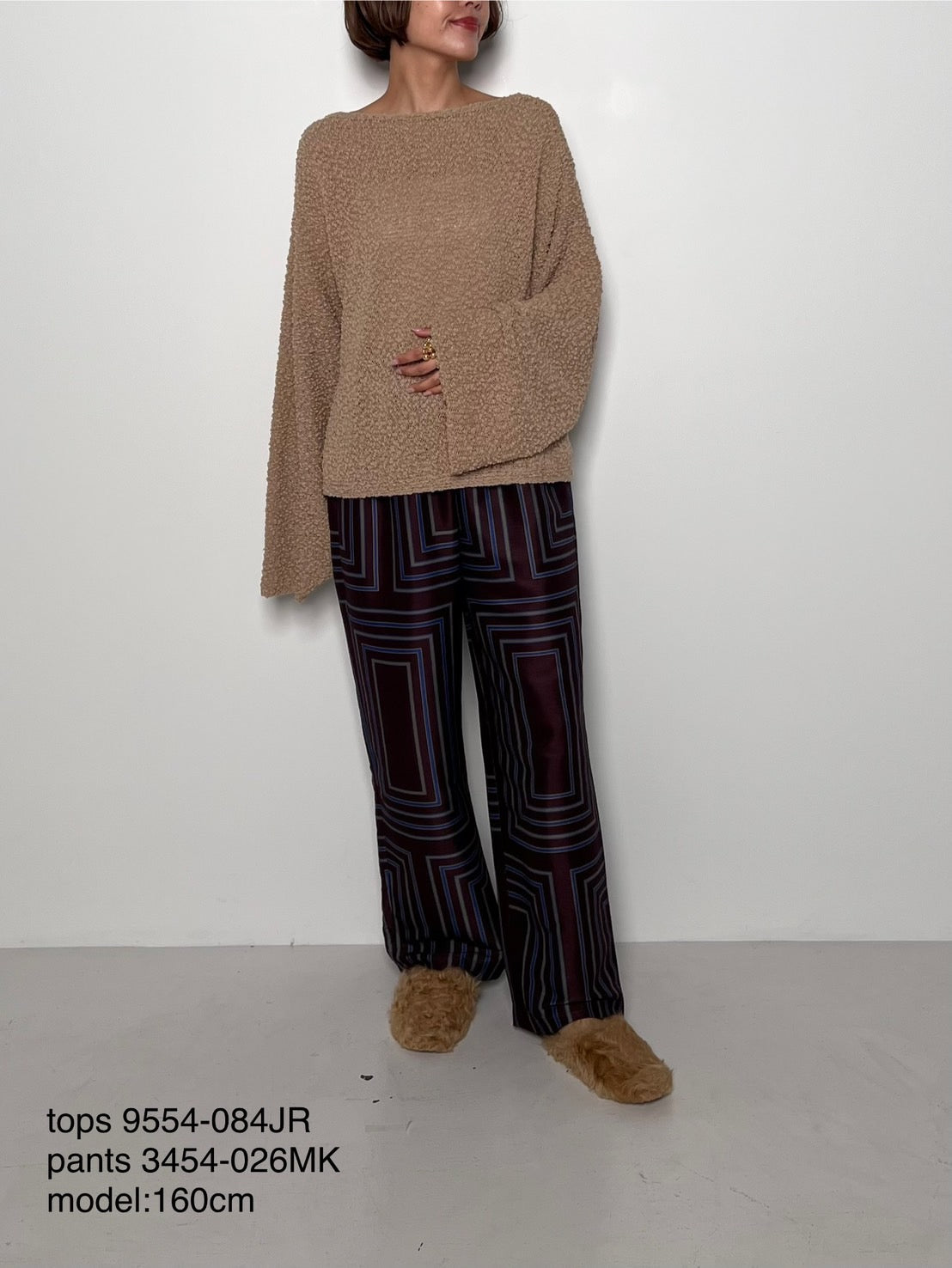 【CHIGNON】オリジナルスクエアパネル柄パンツ/3454-026MK