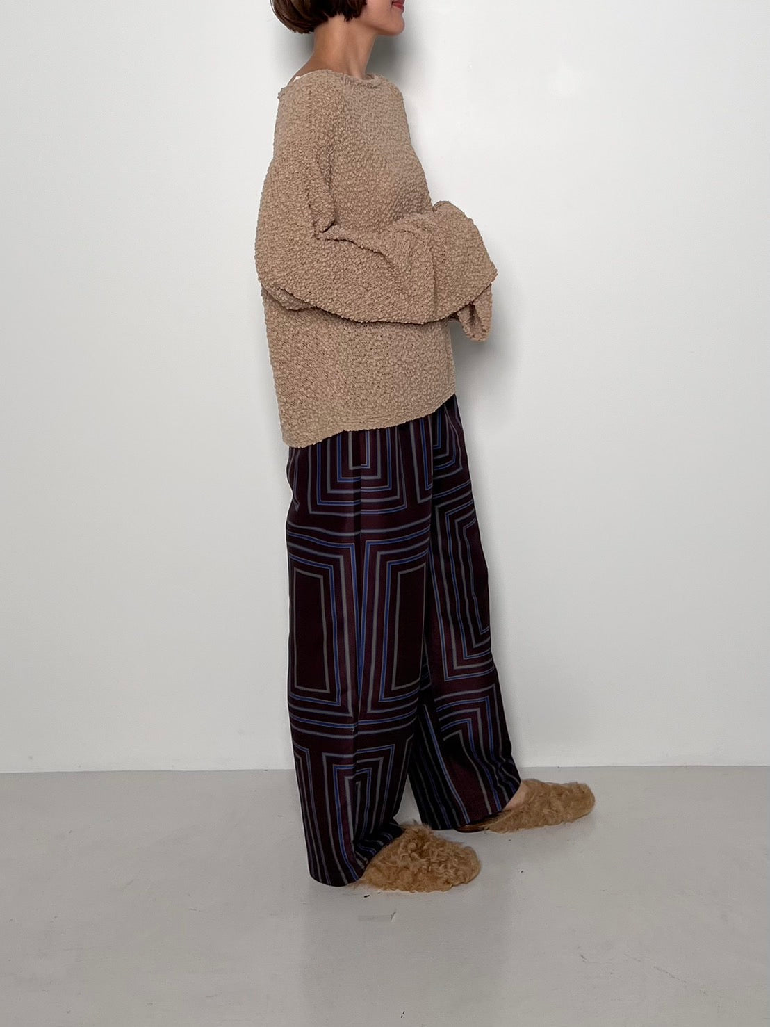 【CHIGNON】オリジナルスクエアパネル柄パンツ/3454-026MK