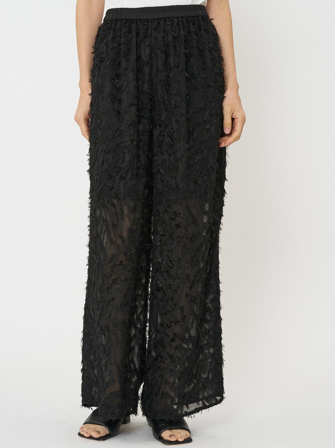 【CHIGNON】メッシュジャガードパンツ/3561-010KK