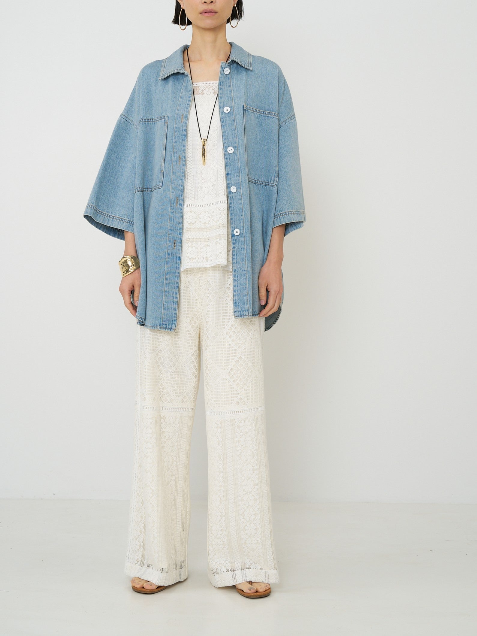 【CHIGNON】パッチワークレースパンツ/3561-051BZ