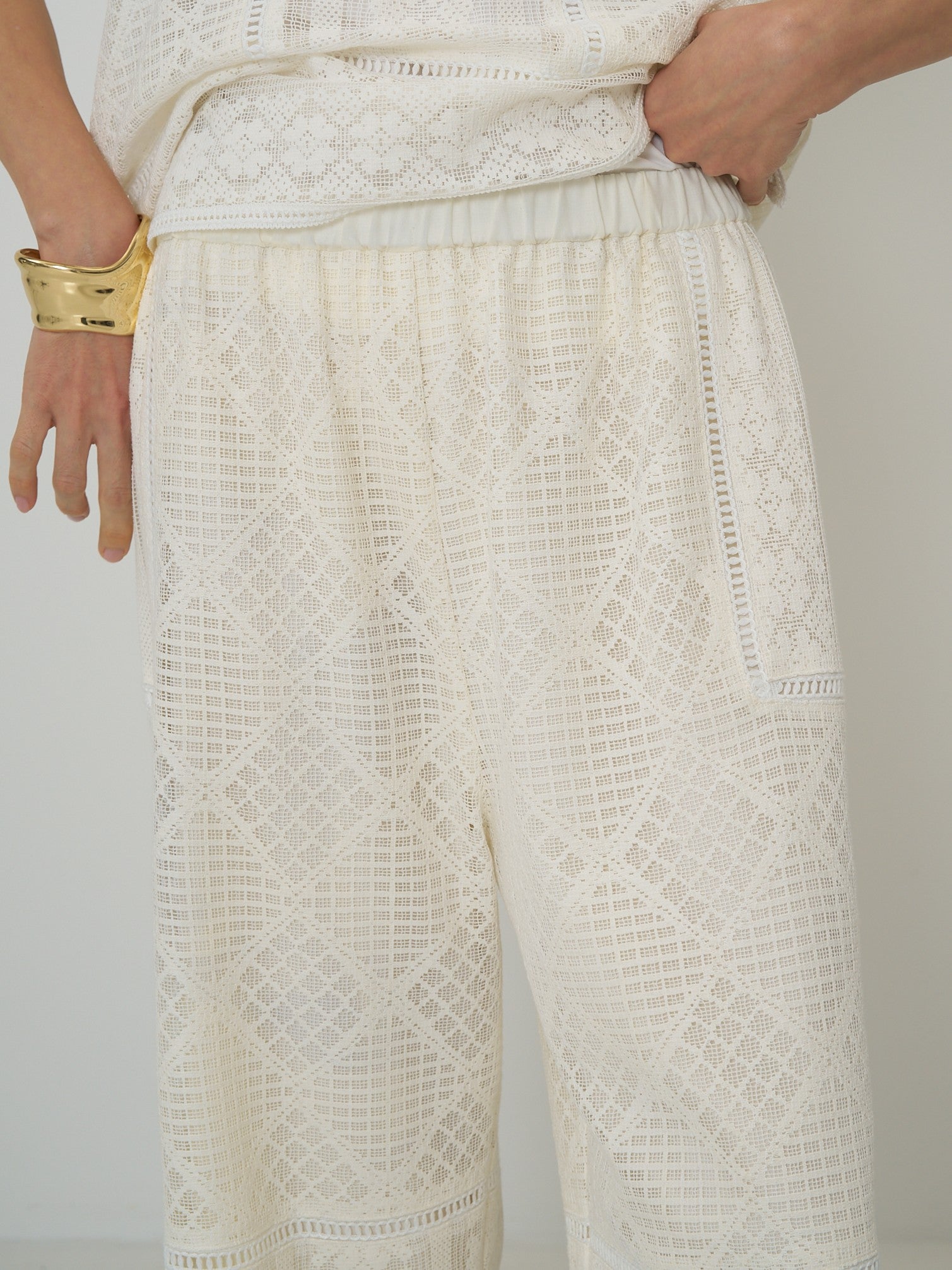 【CHIGNON】パッチワークレースパンツ/3561-051BZ