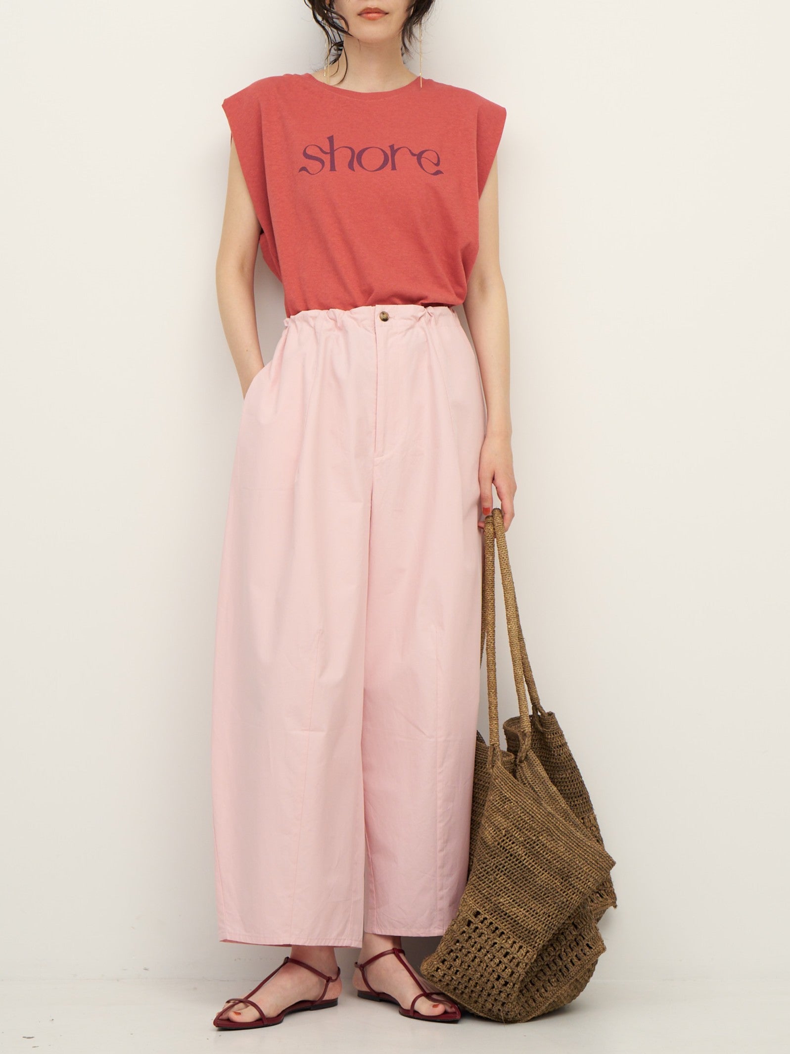 【CHIGNON】ウエストフリーコクーンパンツ/3562-338MK