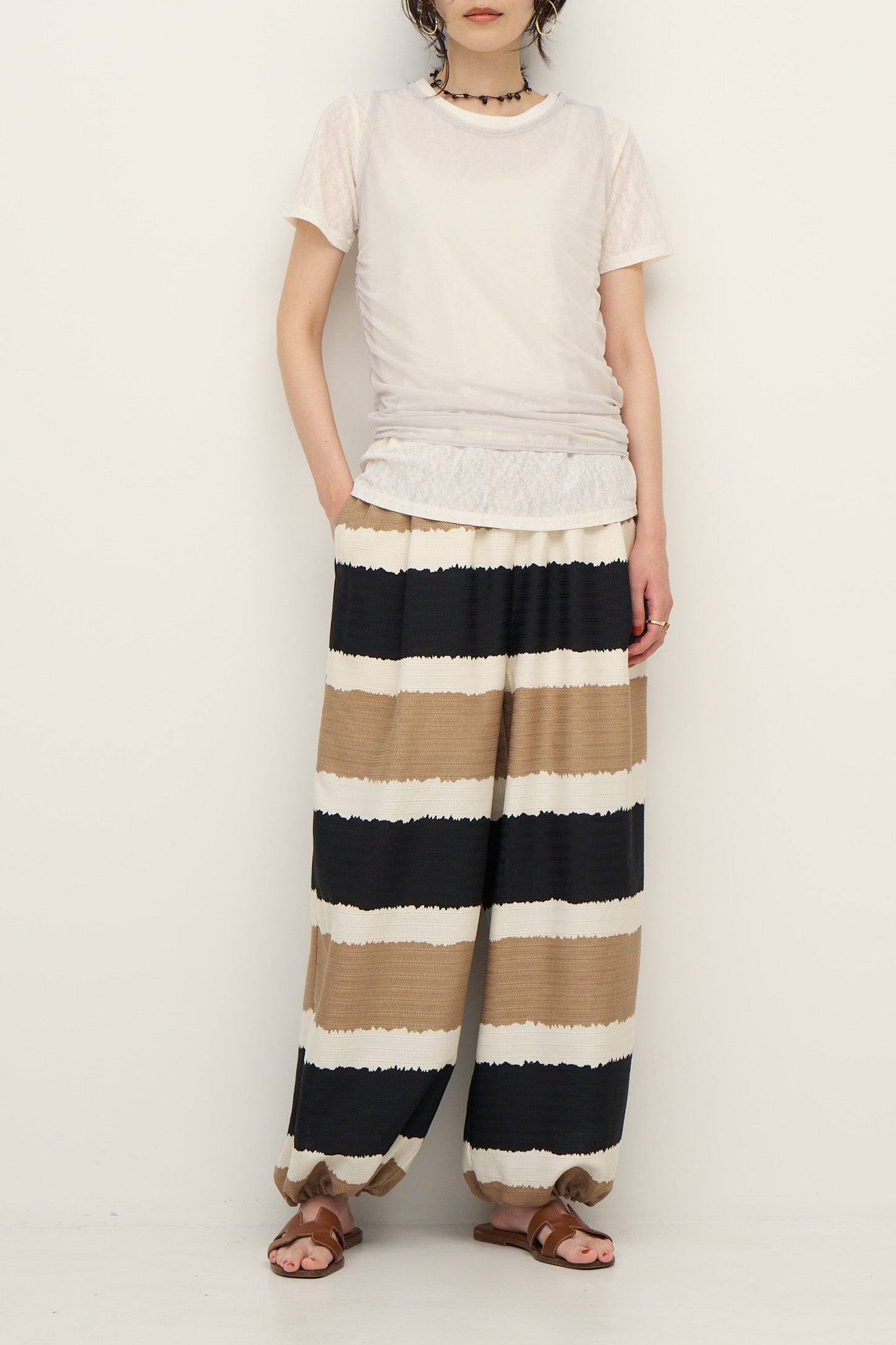 【CHIGNON】オリエンタルボーダーパンツ/3562-352BZ