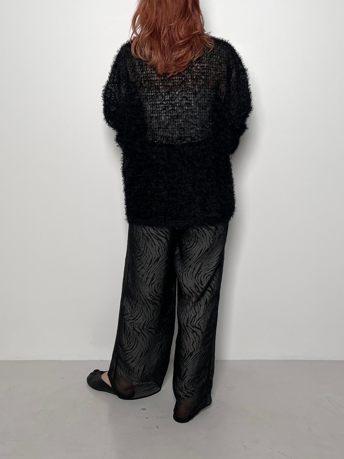 【CHIGNON】ゼブラオーガンジーレイヤーパンツ/3754-043MK