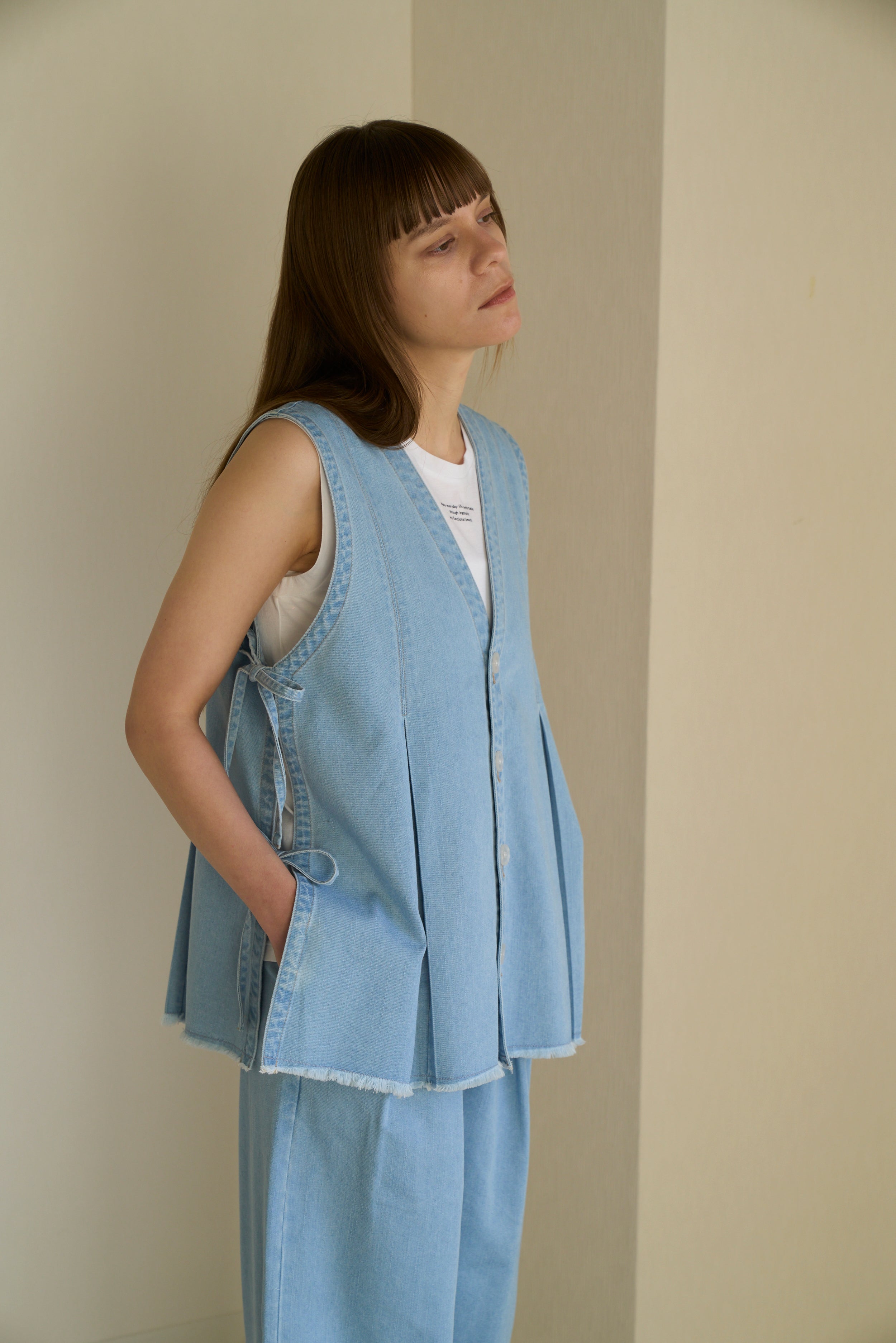 【Ordinary】シアースリーブレスロゴTシャツ/BO26-512T