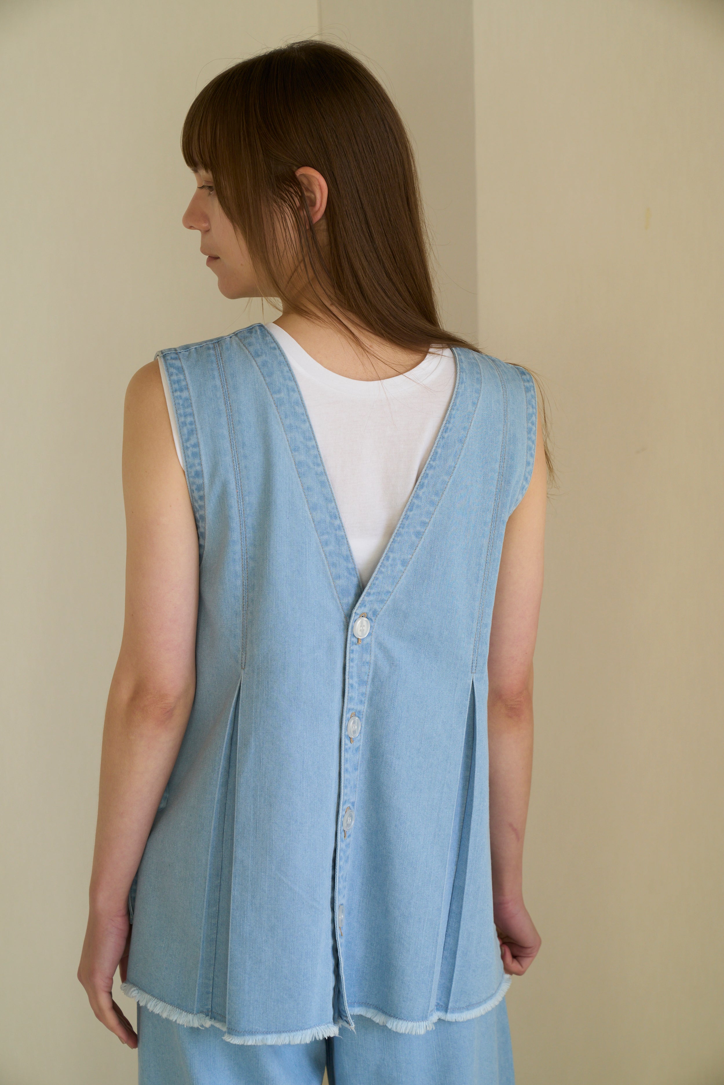 【Ordinary】シアースリーブレスロゴTシャツ/BO26-512T