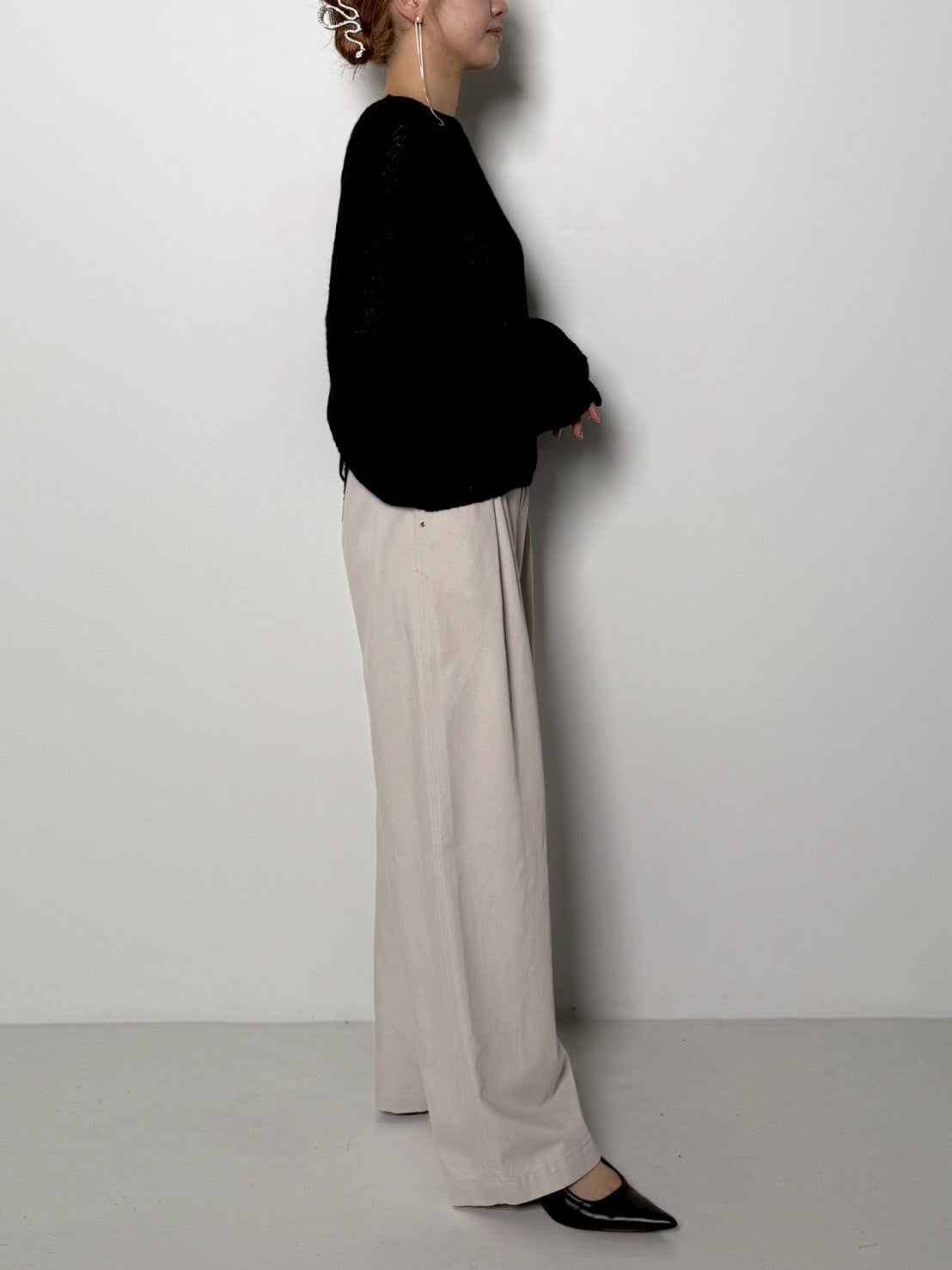 【CHIGNON】ハイウエストウォッシュパンツ/3856-474BT