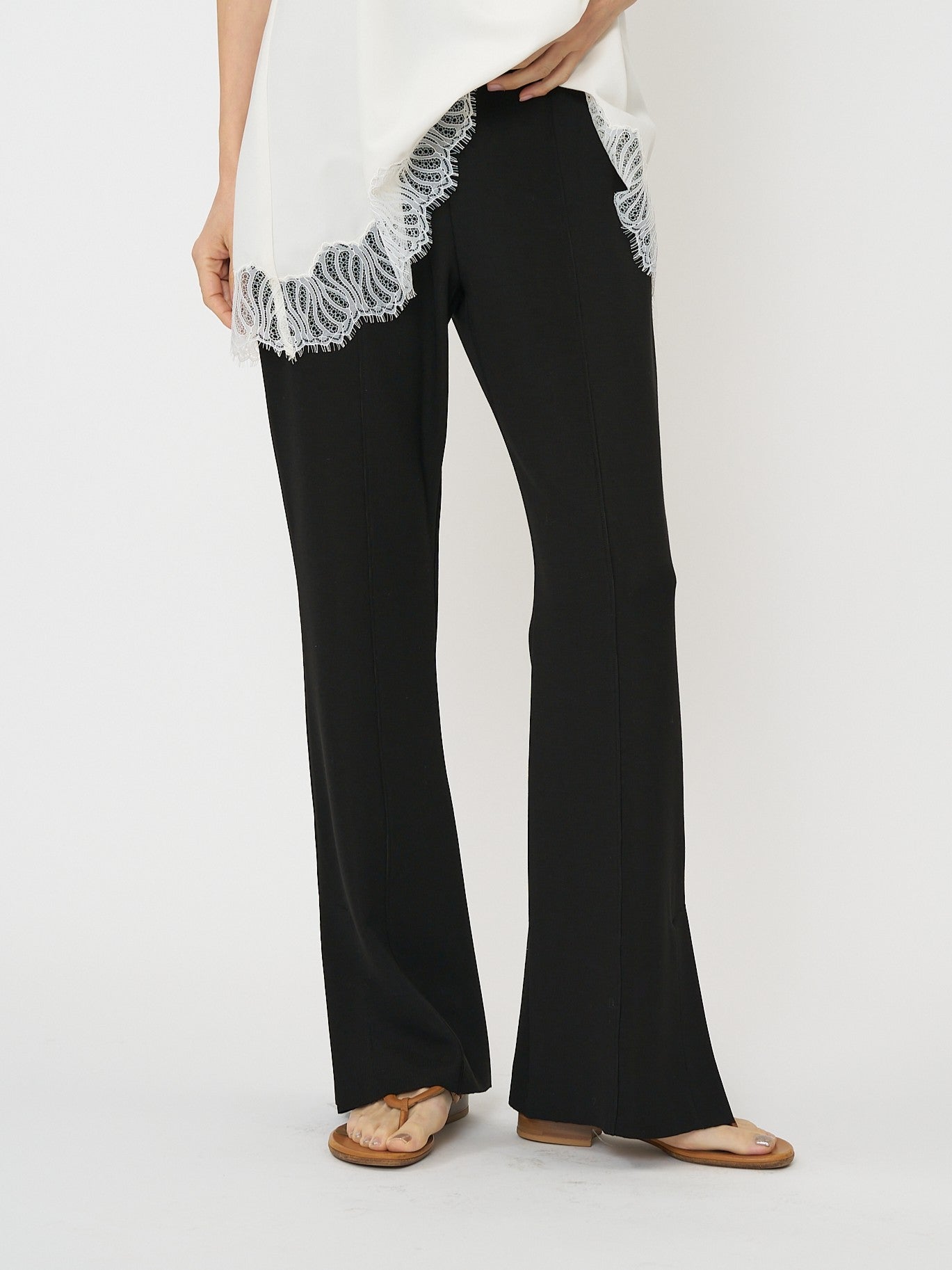 【CHIGNON】ソフトリブフレアパンツ/3861-069GL