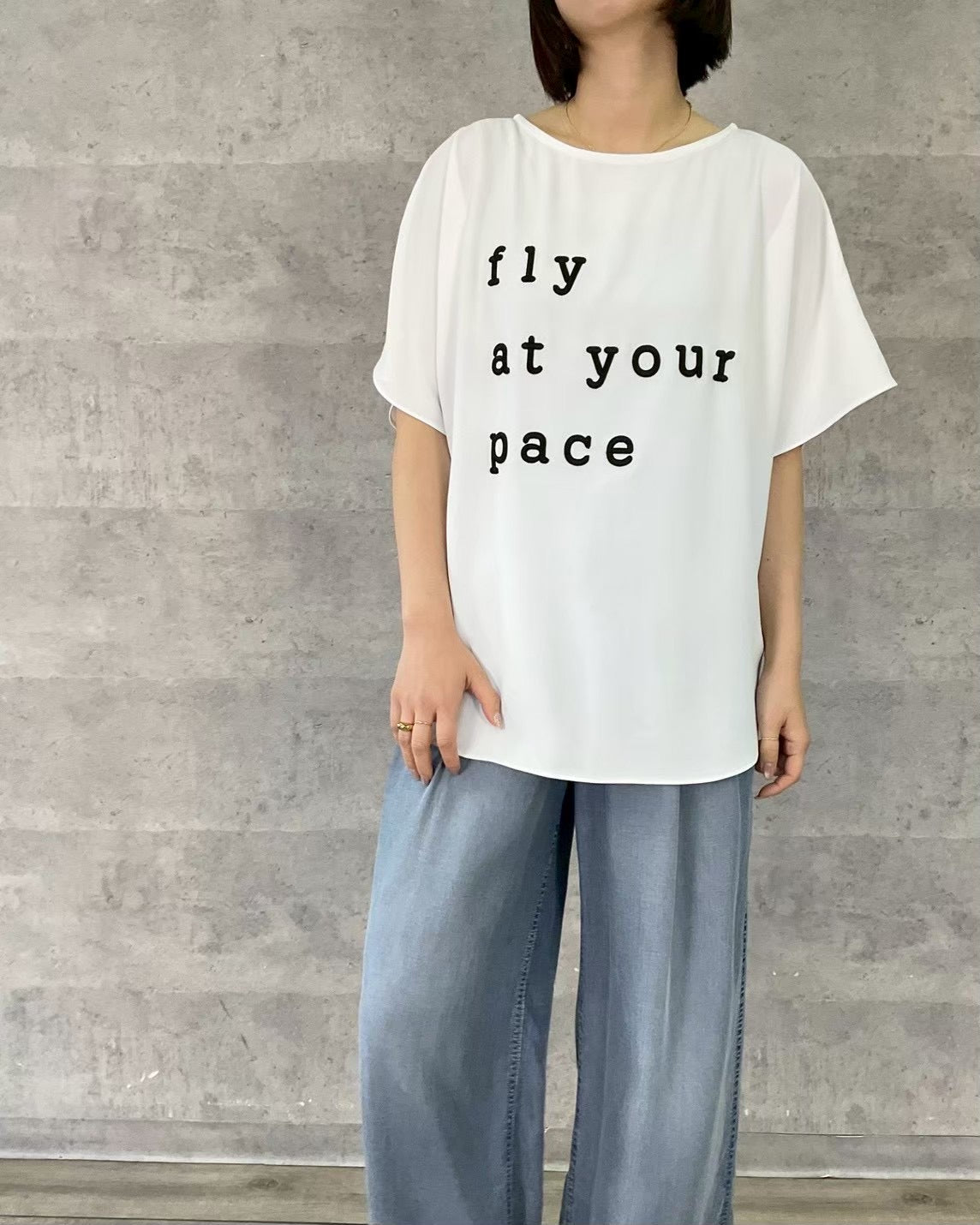 【ANNAKERRY】立体ロゴドルマンTブラウス/27262705