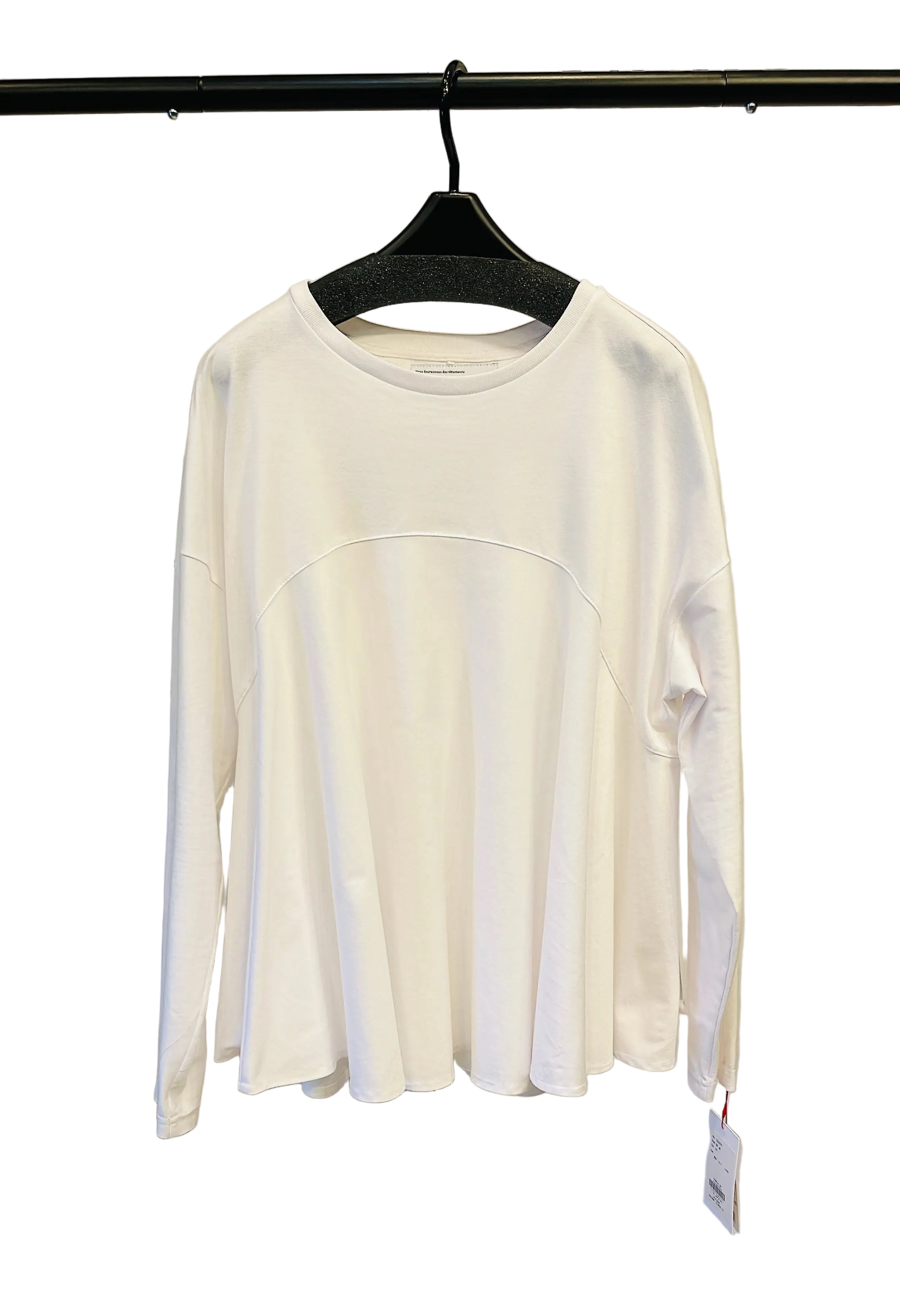 【PASSIONE】裾フレア異素材デザイントップス/316970