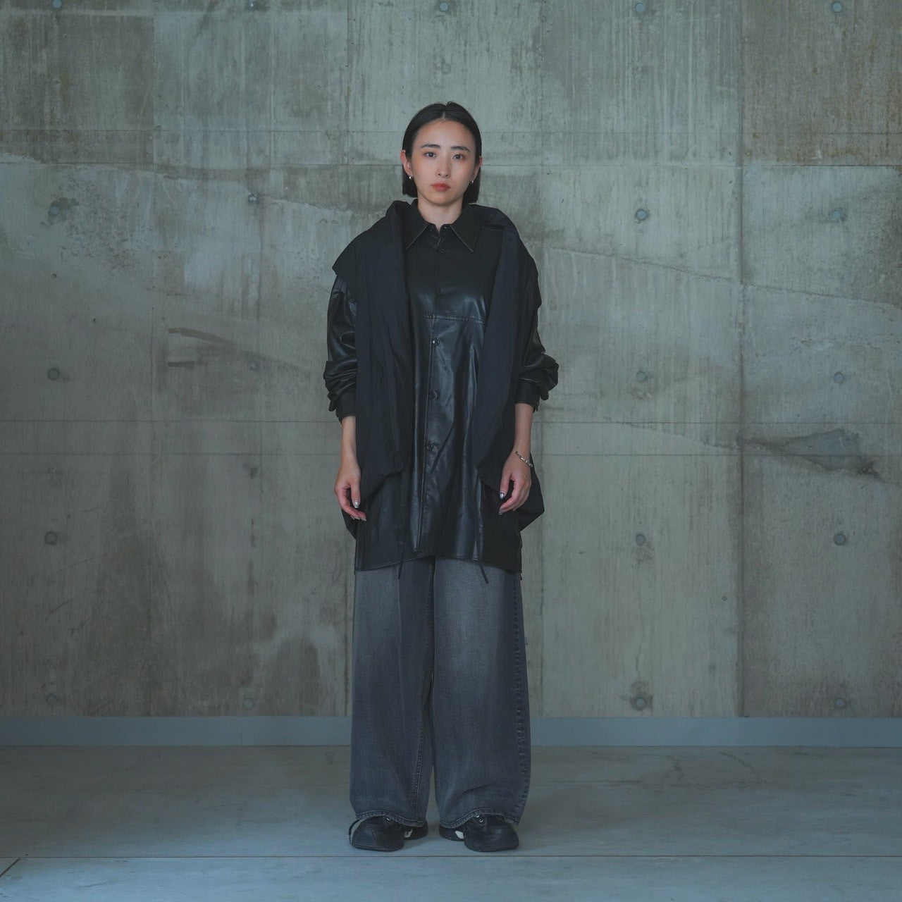 【RILATO】エコレザーオーバーシャツジャケット/R25399