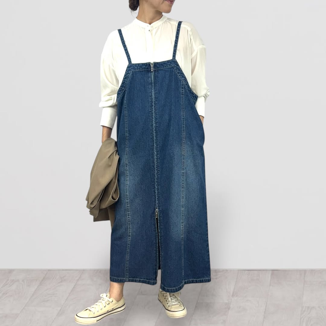 【QTUME】8.0ONZフロントジップキャミドレス/612-21002