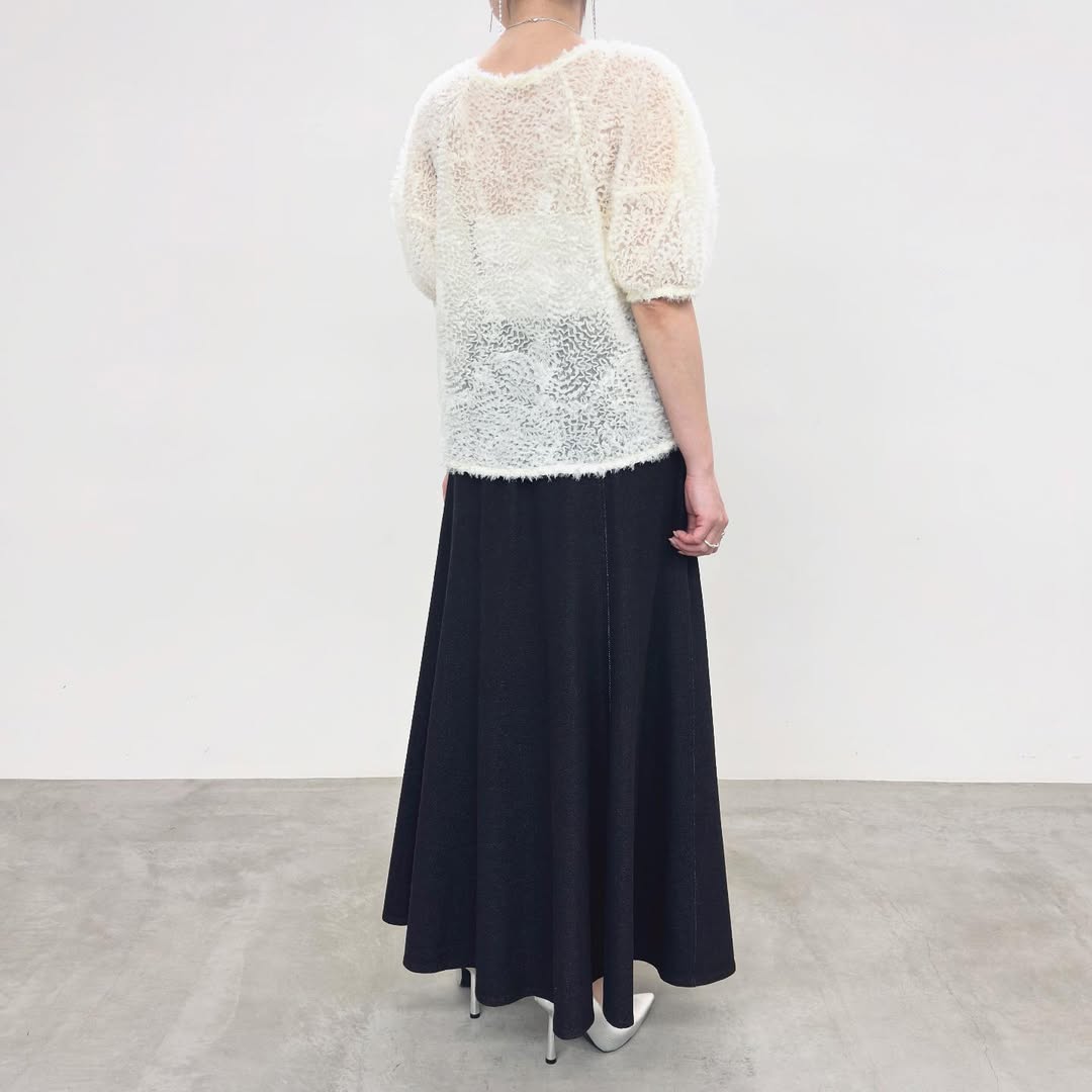 【NUS】スウェットデニムフレアスカート/552-36510