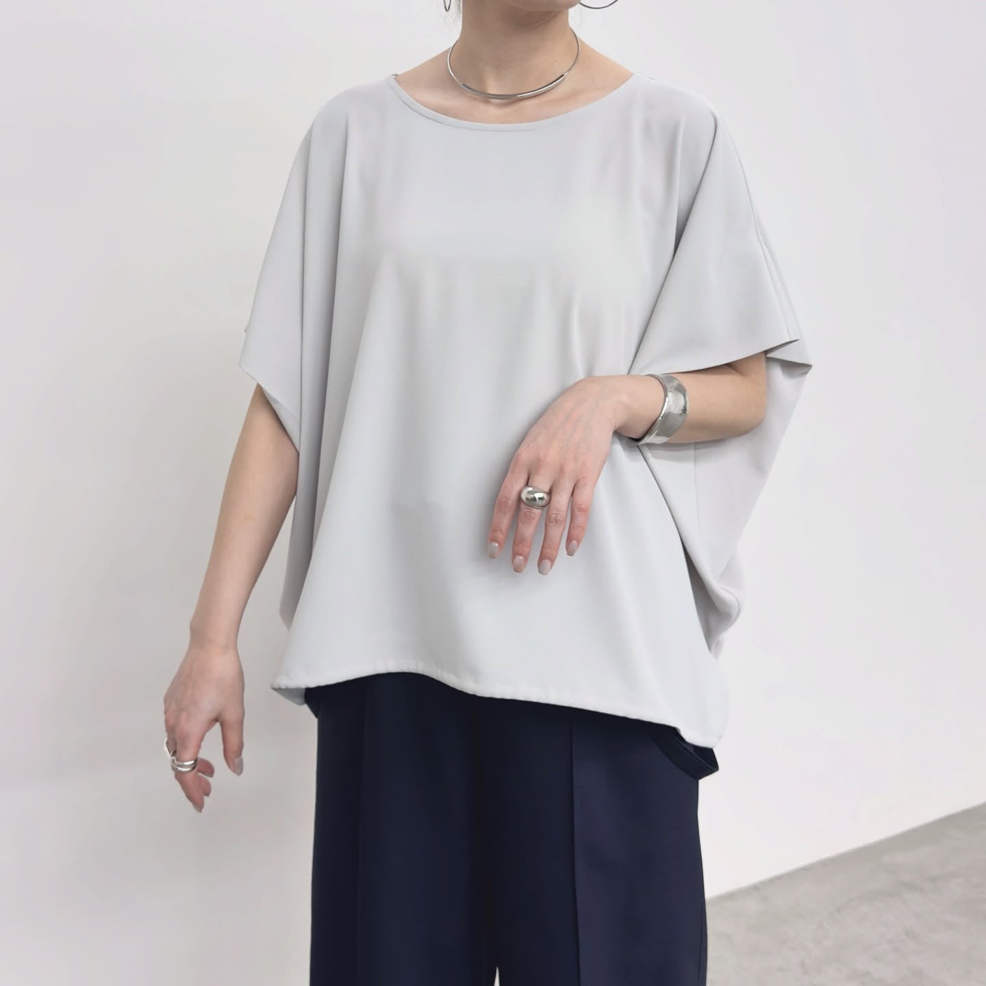 【NUS】ズル美ジョーゼットドロストデザイントップス/650-35507