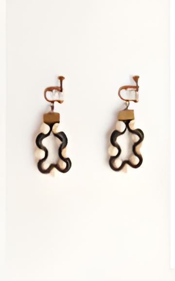 【STELLA CIFFON】リボンラウンドピアス・イヤリング/ASTーP71/AST-E71