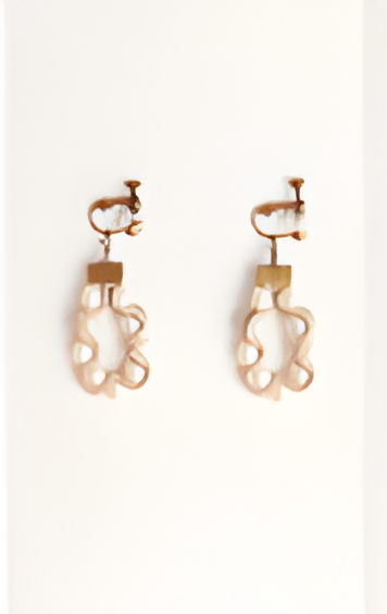 【STELLA CIFFON】リボンラウンドピアス・イヤリング/ASTーP71/AST-E71