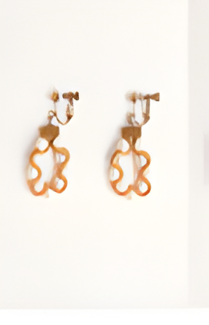 【STELLA CIFFON】リボンラウンドピアス・イヤリング/ASTーP71/AST-E71