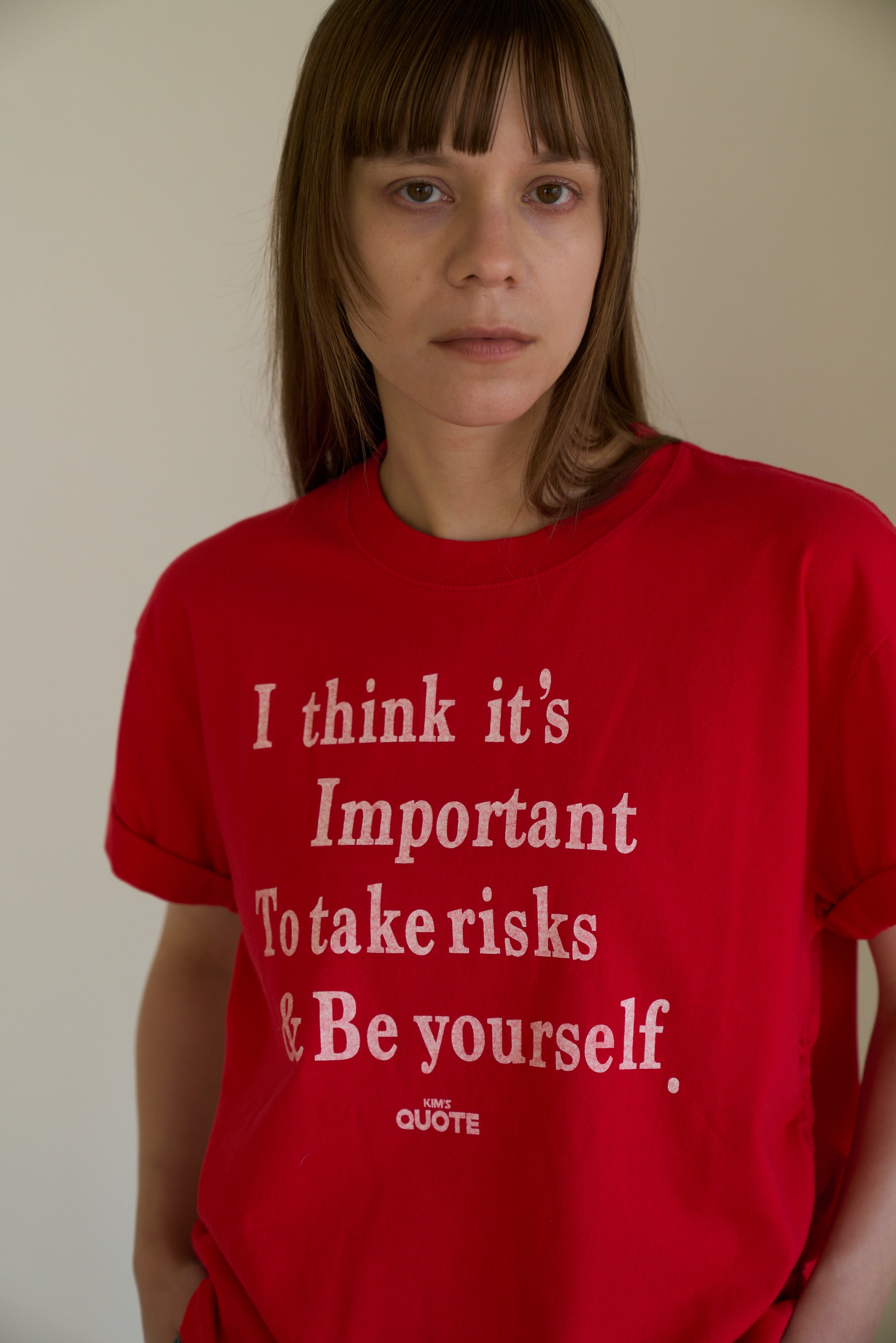 【Ordinary】スピンドルディテールタイポTシャツ/BO26-521T