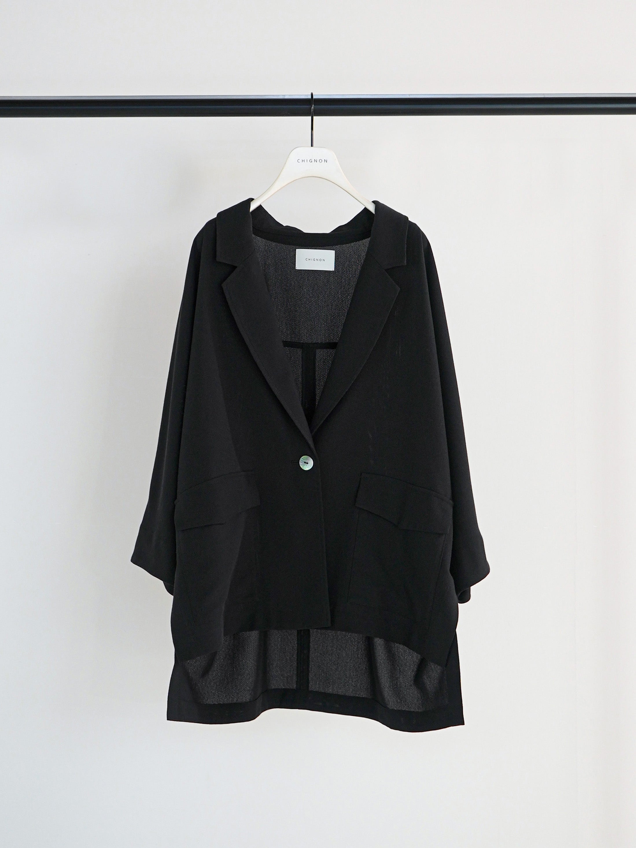 【CHIGNON】サマーメッシュ麻混ドルマンジャケット/4561-027BZ
