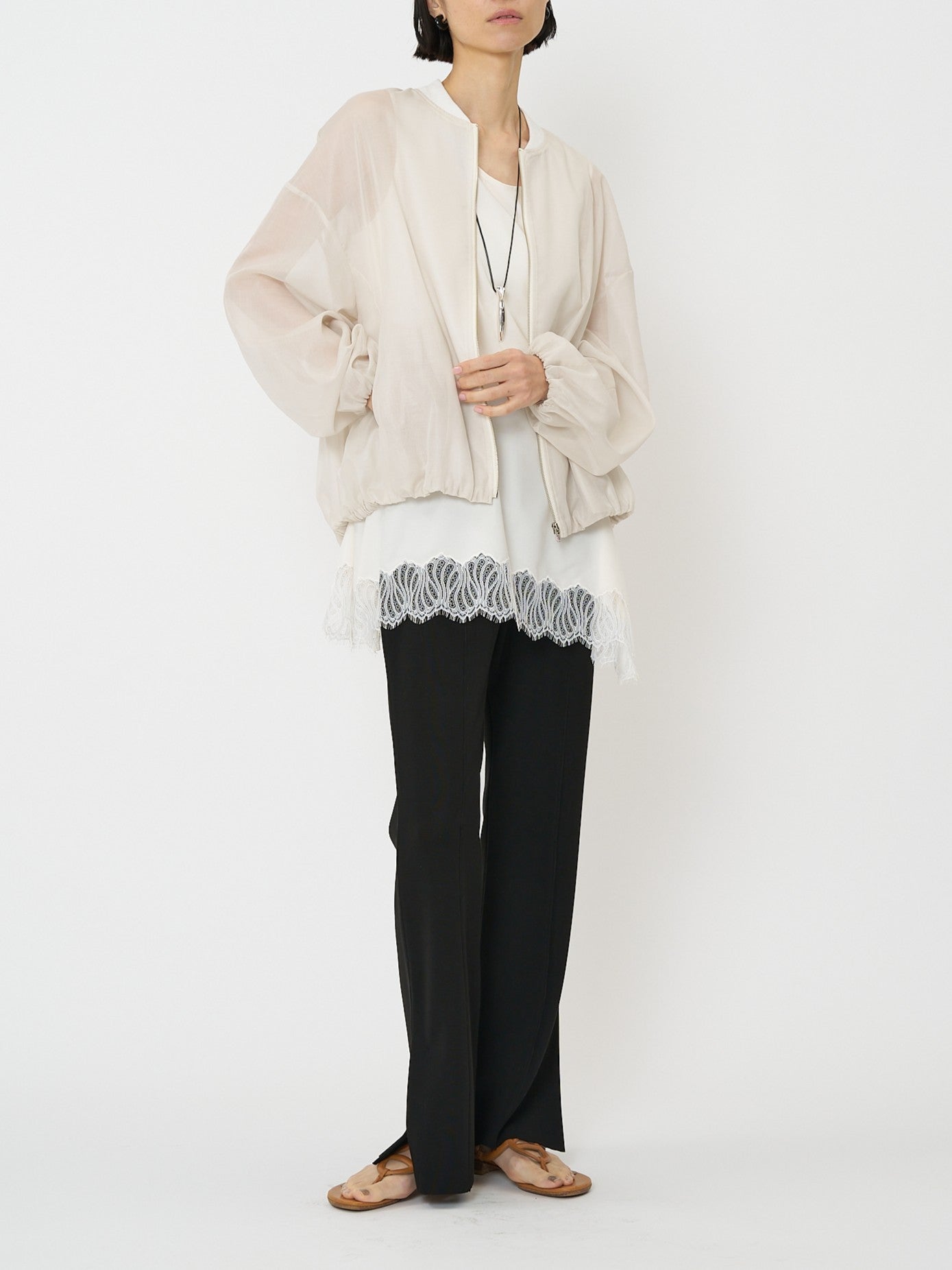 【CHIGNON】シアーチンツブルゾン/4861-003KK