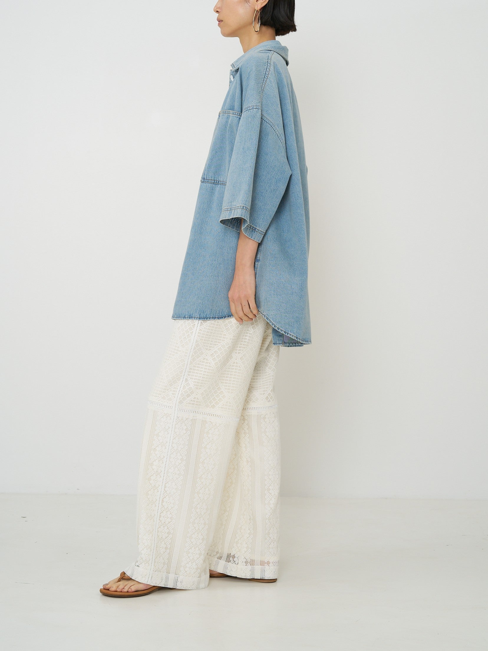 【CHIGNON】ハーフスリーブデニムジャケット/4861-041BT