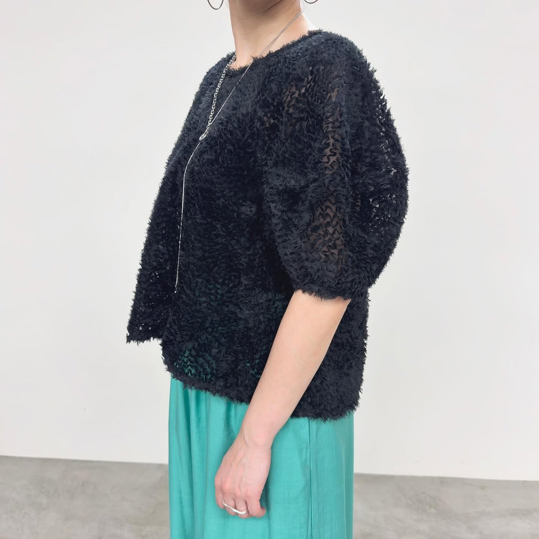 【NUS】UZUMAKIチュールランタンスリーブブラウス/550-35526