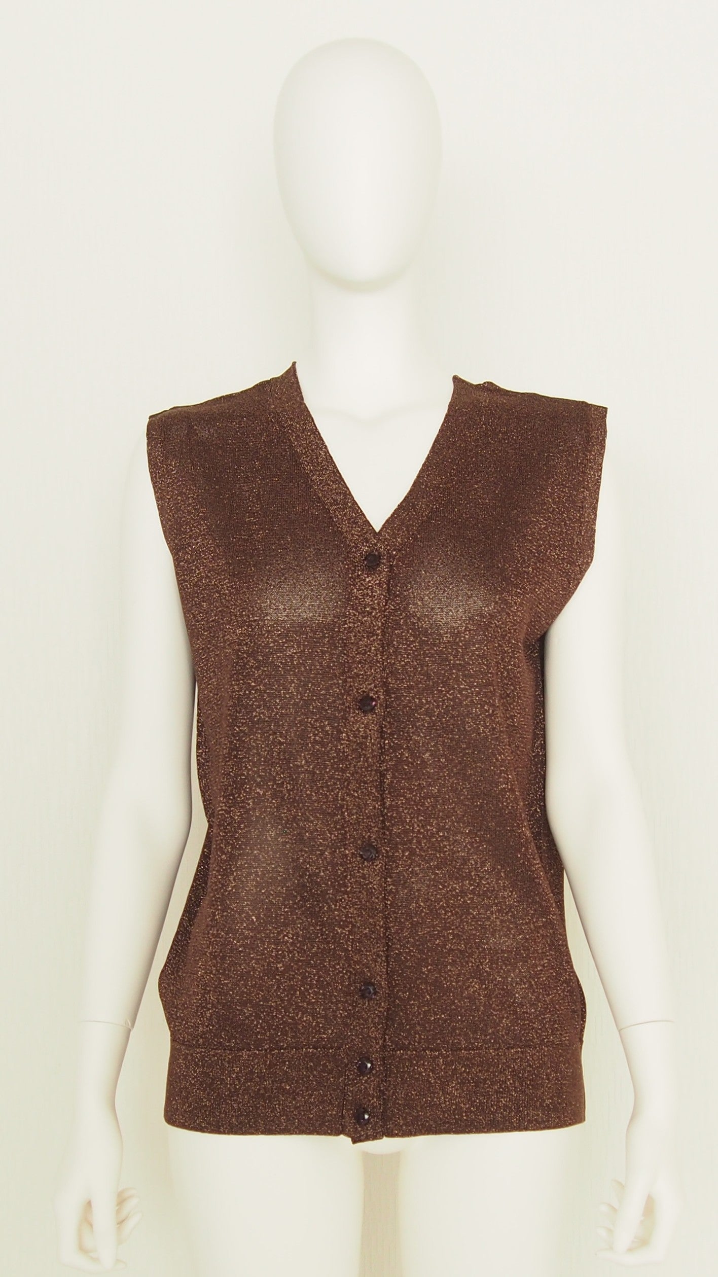 【Ordinary】シアーラメVネックベスト/BO26-507N