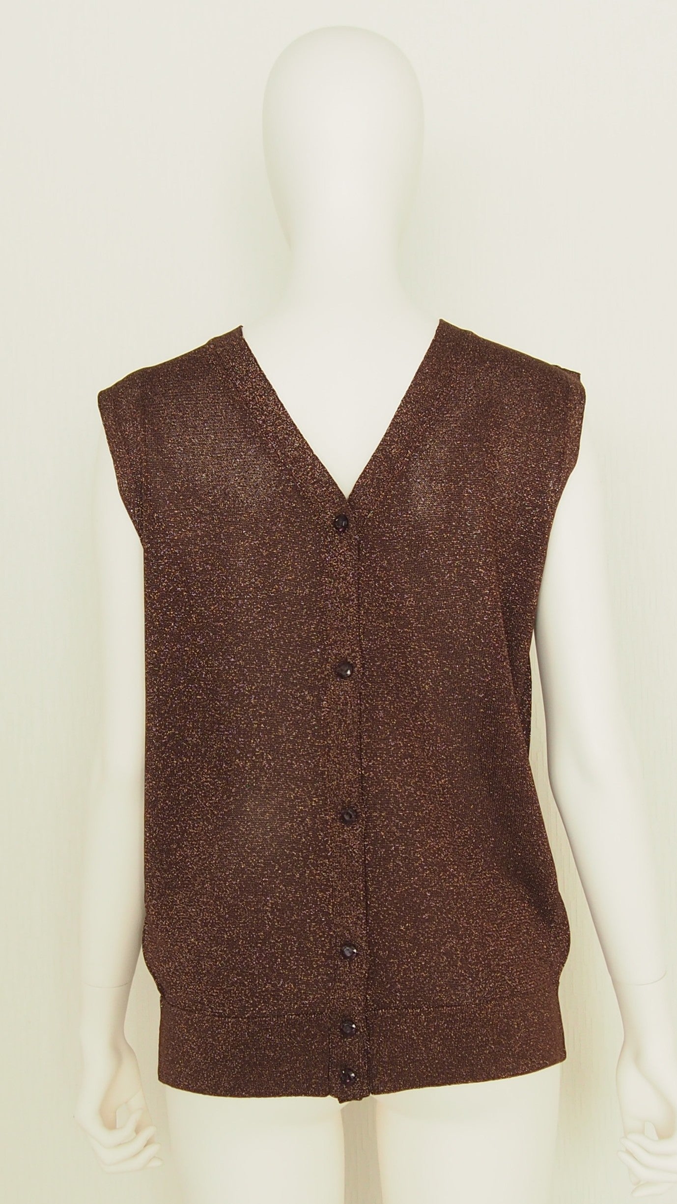 【Ordinary】シアーラメVネックベスト/BO26-507N