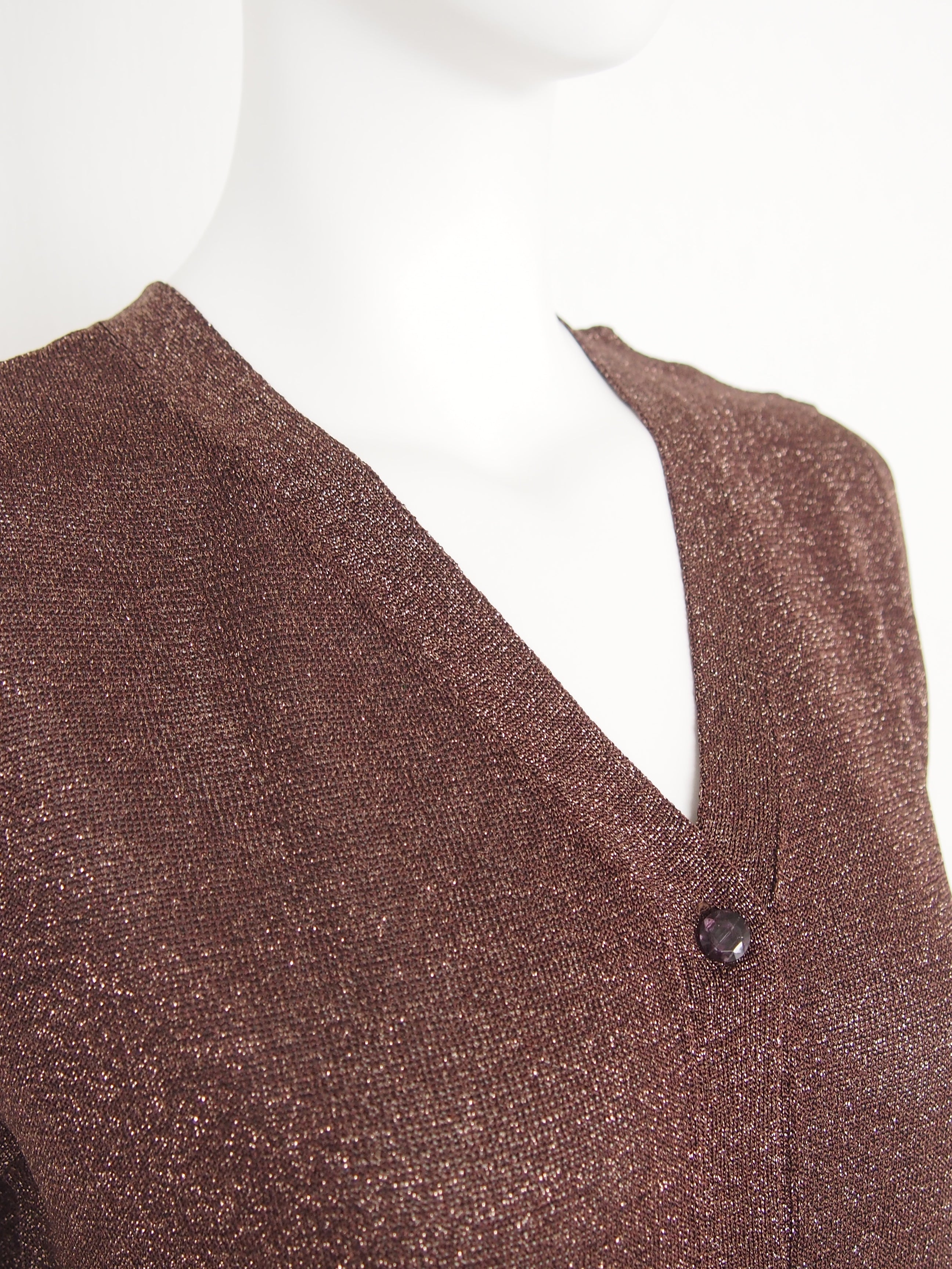 【Ordinary】シアーラメVネックベスト/BO26-507N