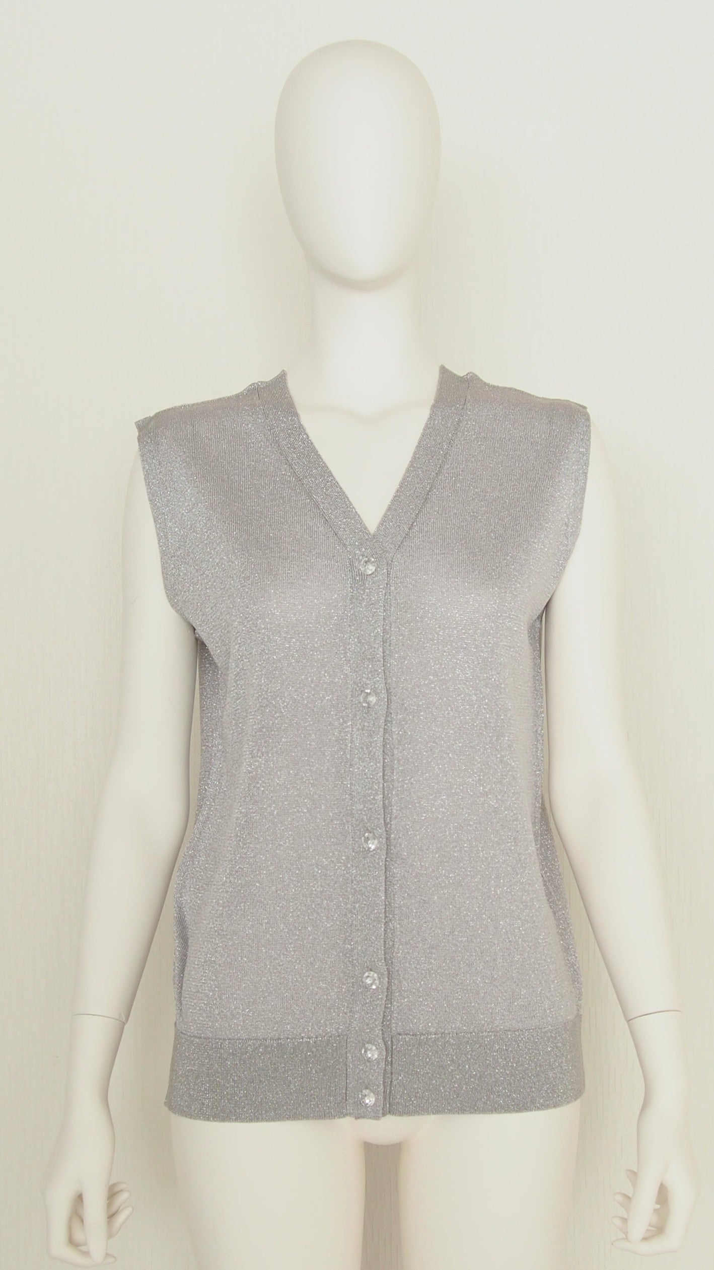 【Ordinary】シアーラメVネックベスト/BO26-507N