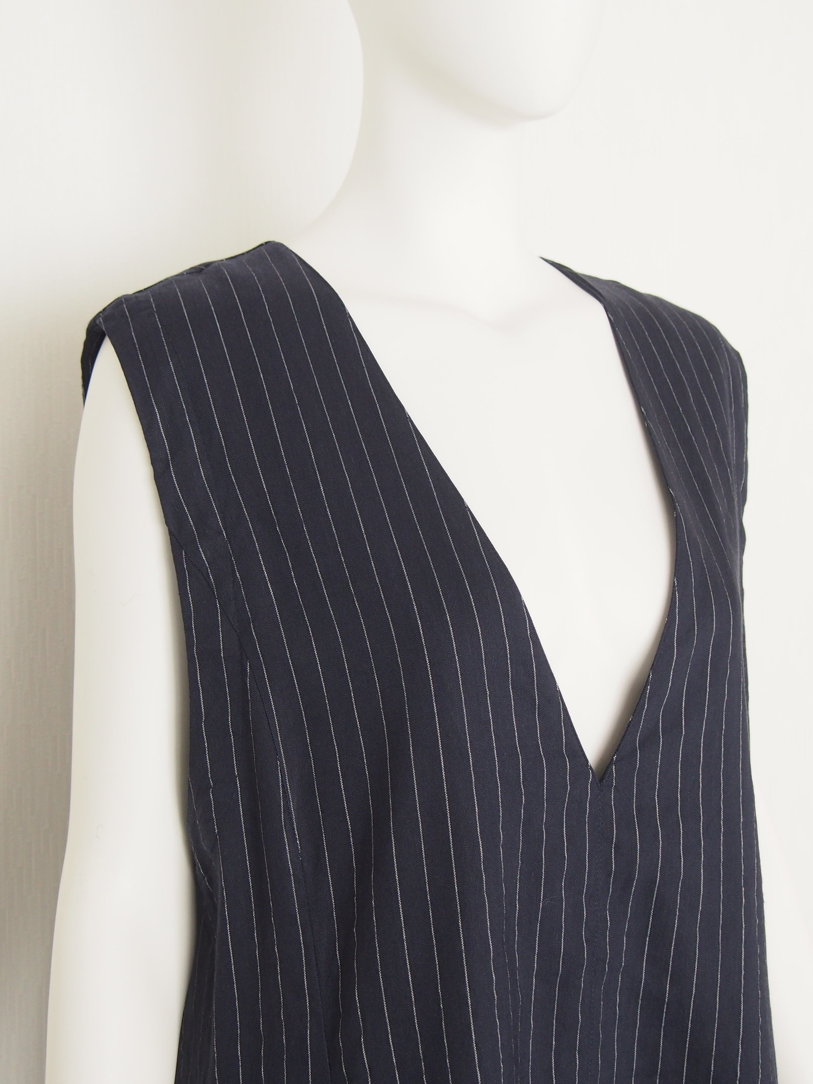 【Ordinary】ピンストライプスリーブレスドレス/BO26-511D