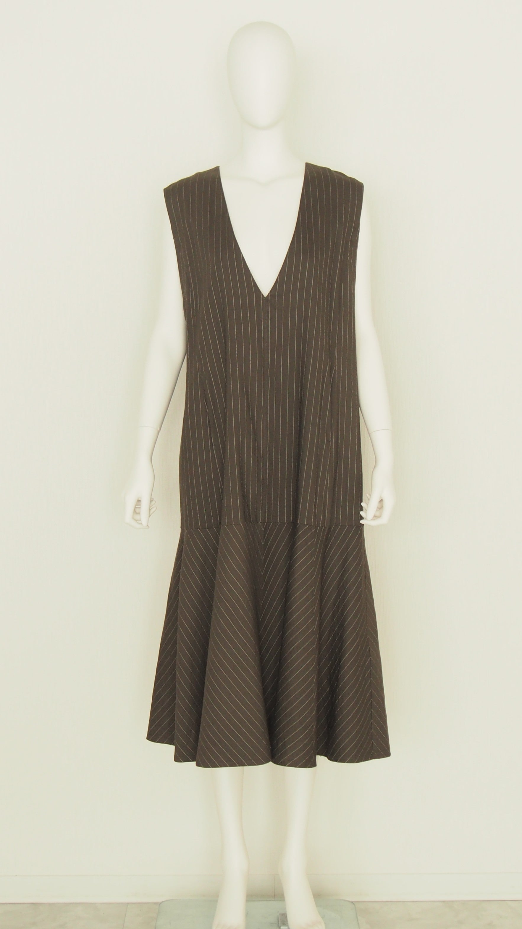 【Ordinary】ピンストライプスリーブレスドレス/BO26-511D