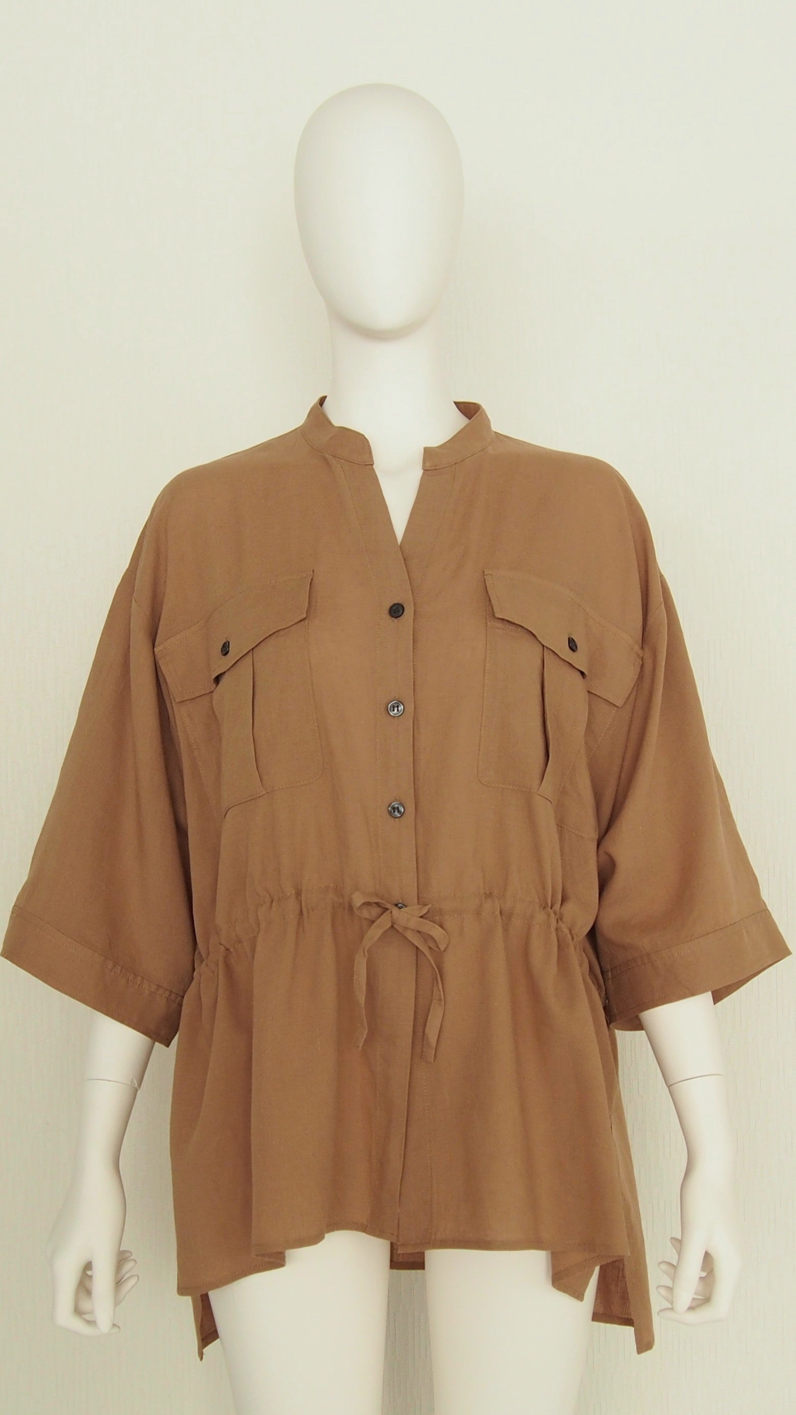 【Ordinary】スキッパーバンドカラーシャツ/BO26-513B