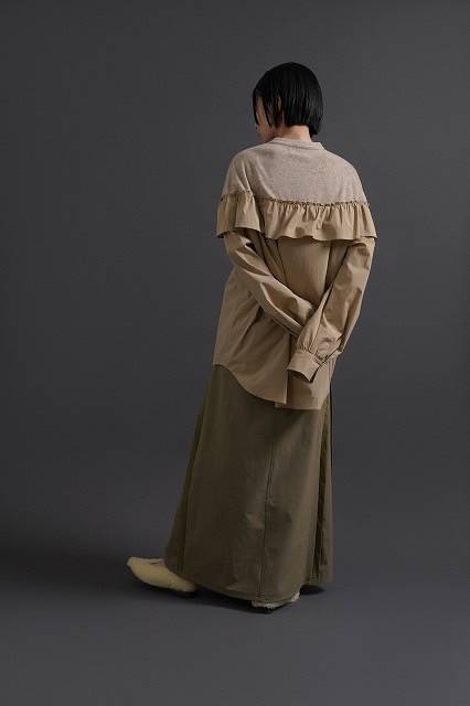 【CYAN TOKYO】パイルコンビフリルシャツ/407288