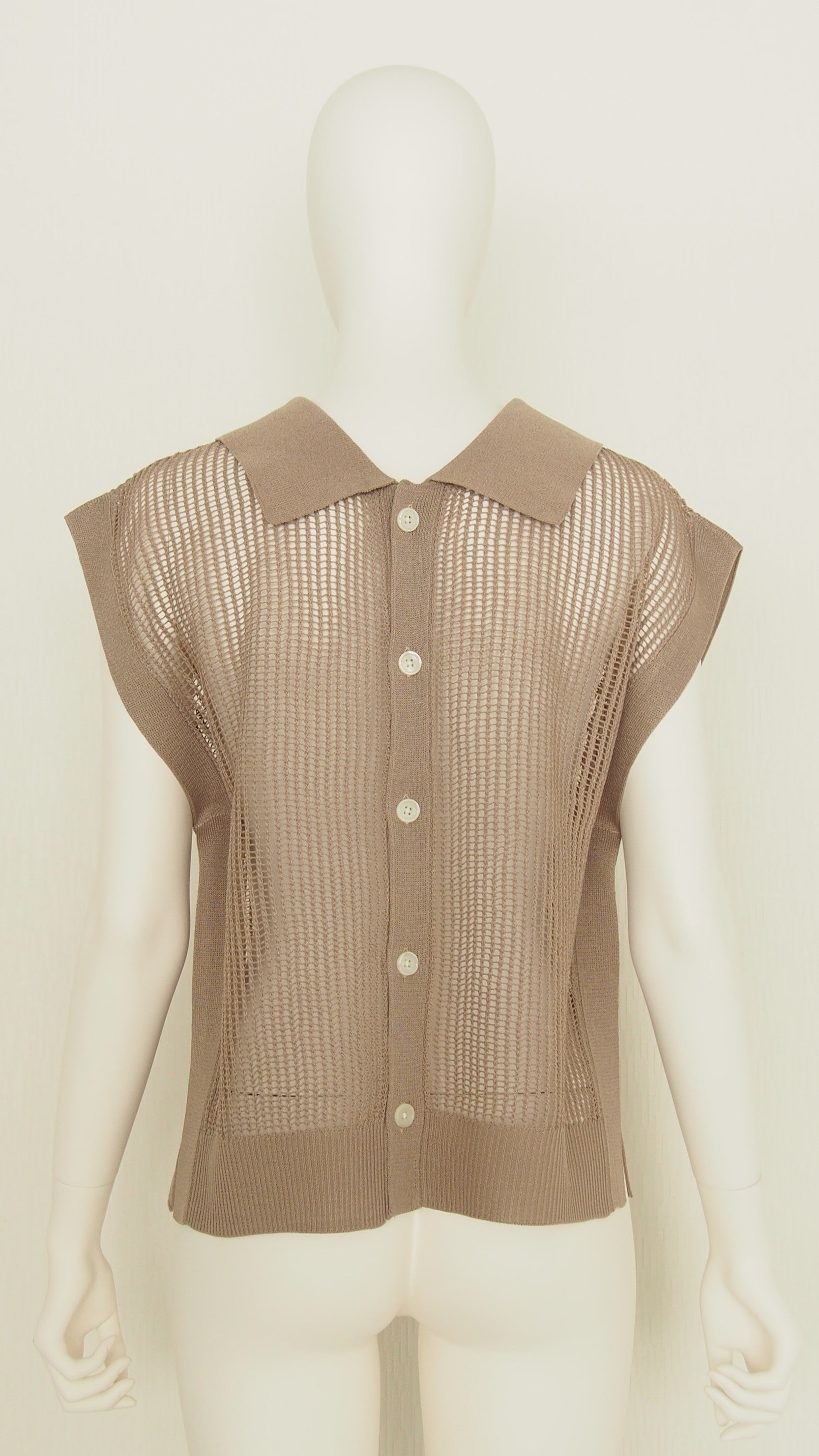 【Ordinary】カラーメッシュニットスリーブレストップ/BO26-518N